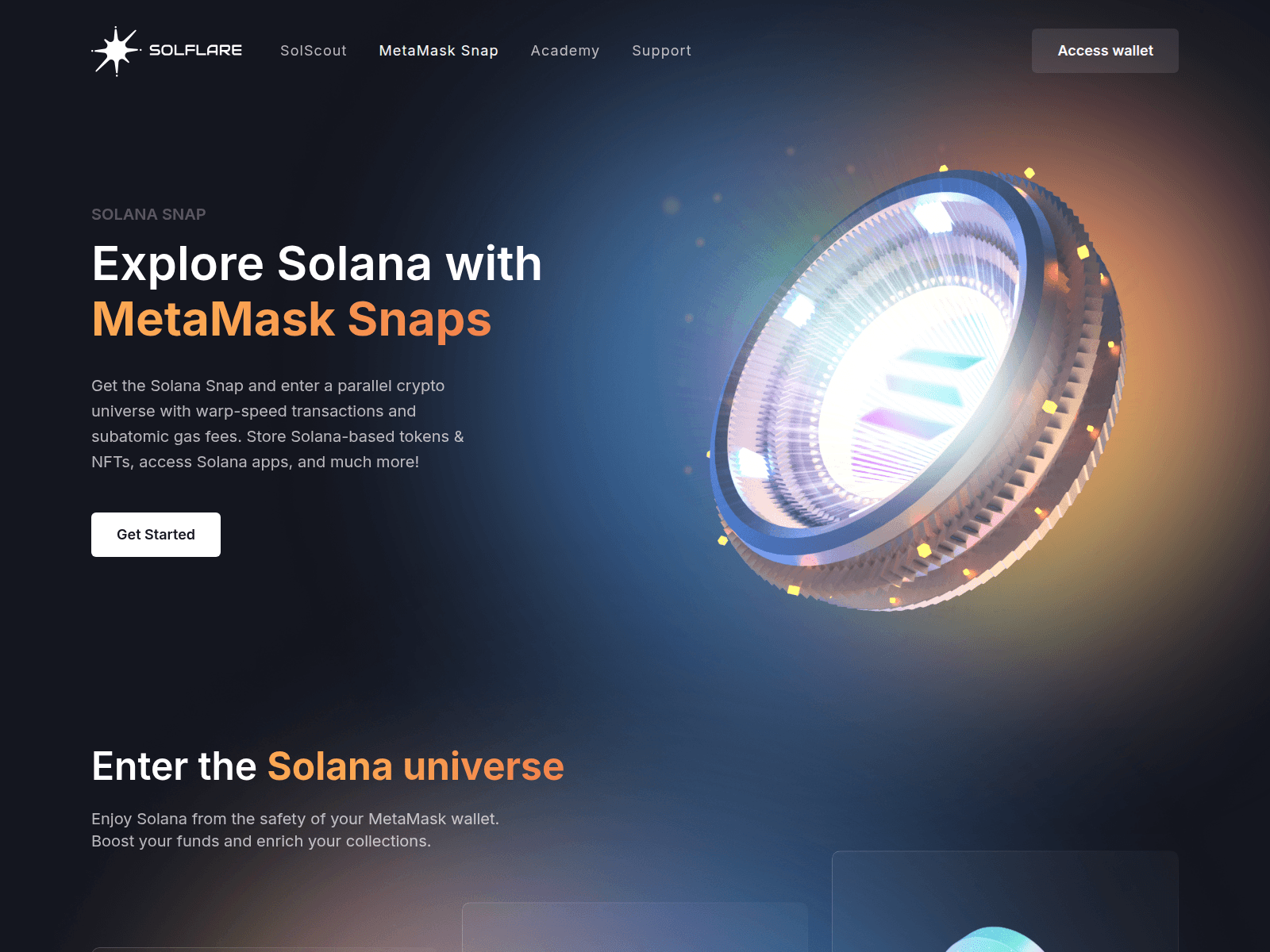 Screenshot of solflare-web.pages.dev