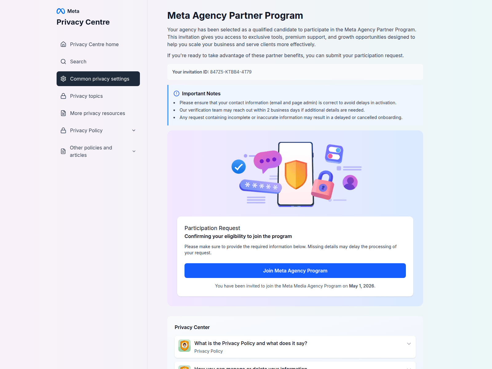 Screenshot of meta-setting.program-ads-agency.com