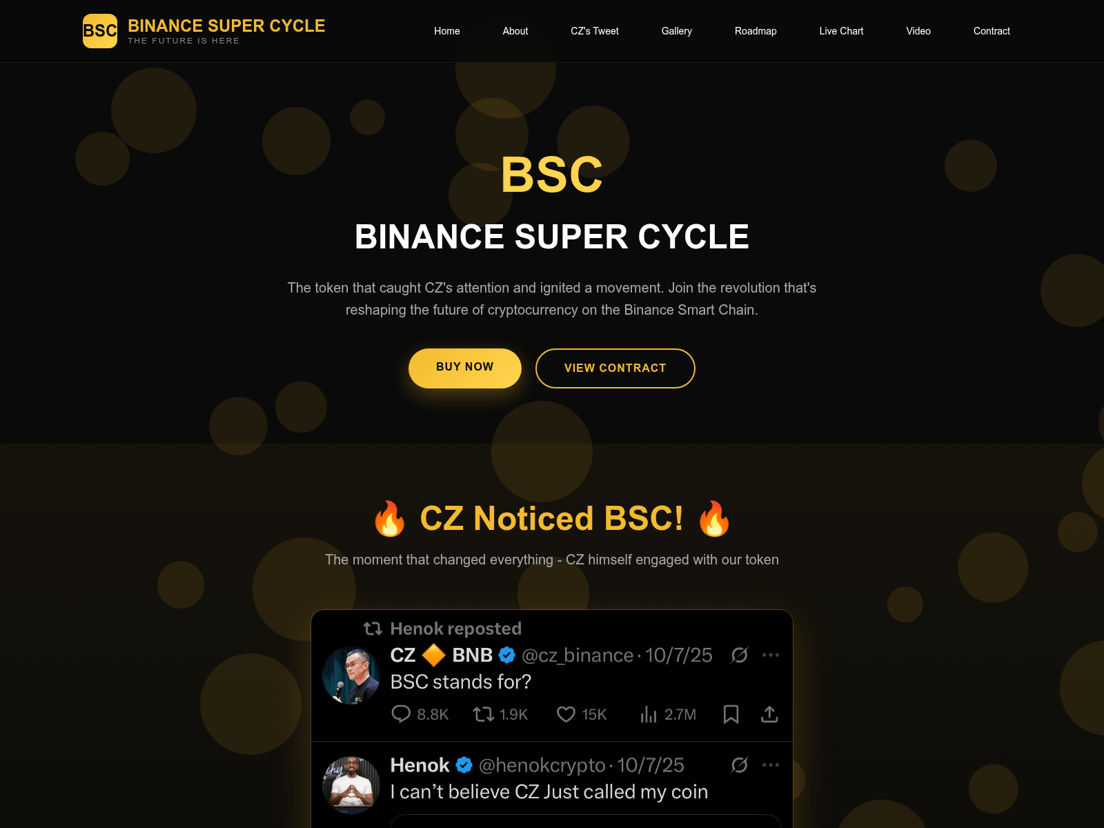 Screenshot of binancesupercycle.com