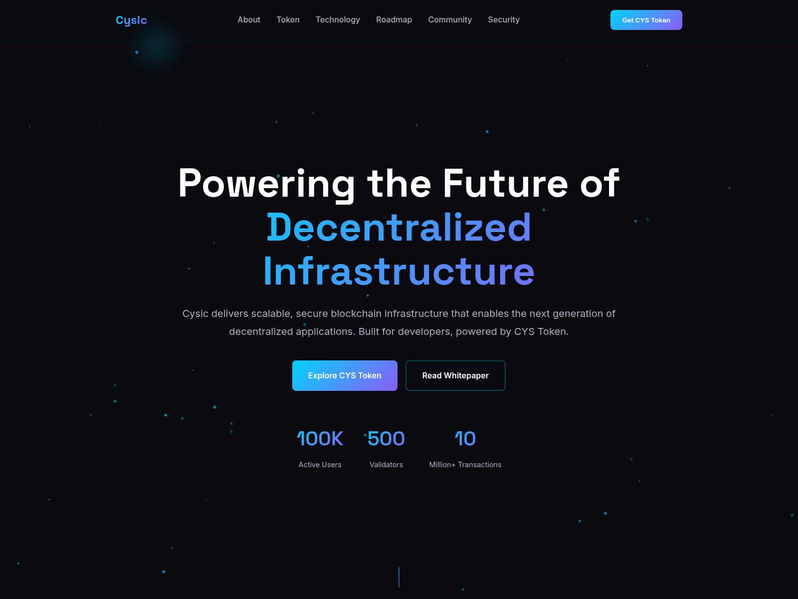 Screenshot of cysic.world