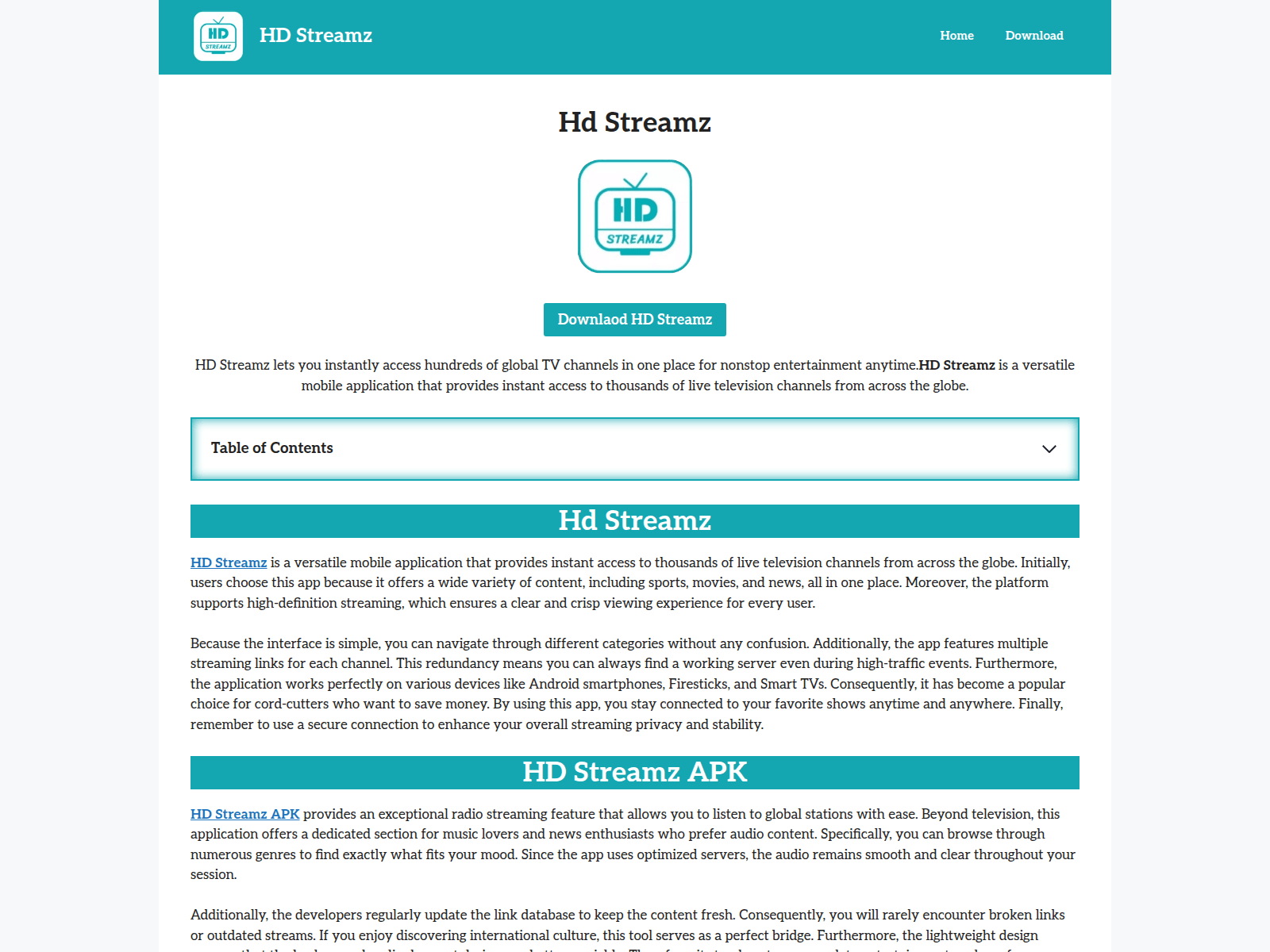 Screenshot of hd-streamz.org.in