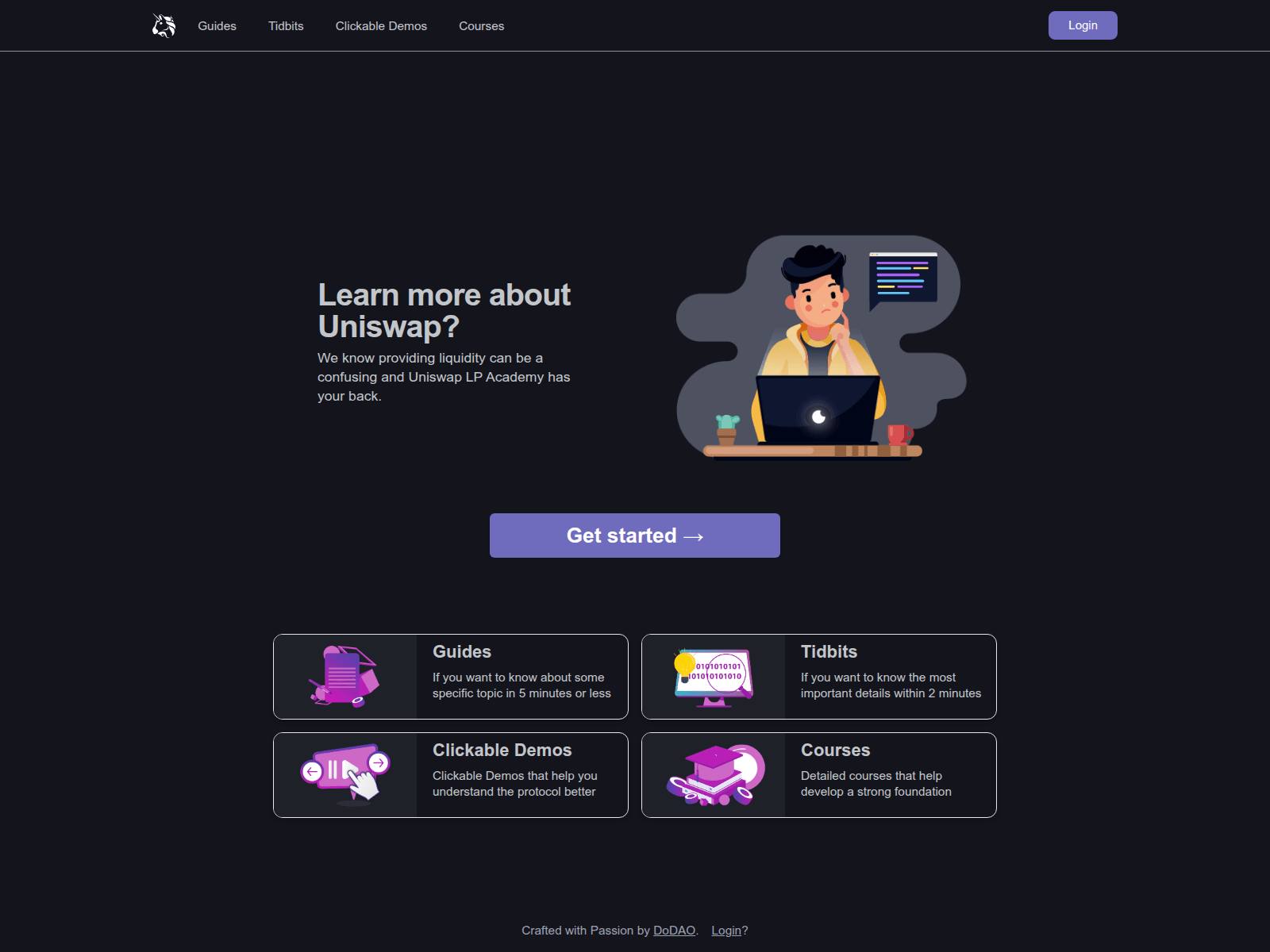 Screenshot of uniswap.university