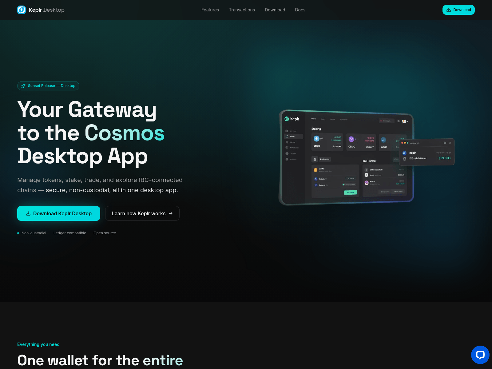Screenshot of keplrdestopwallet.com