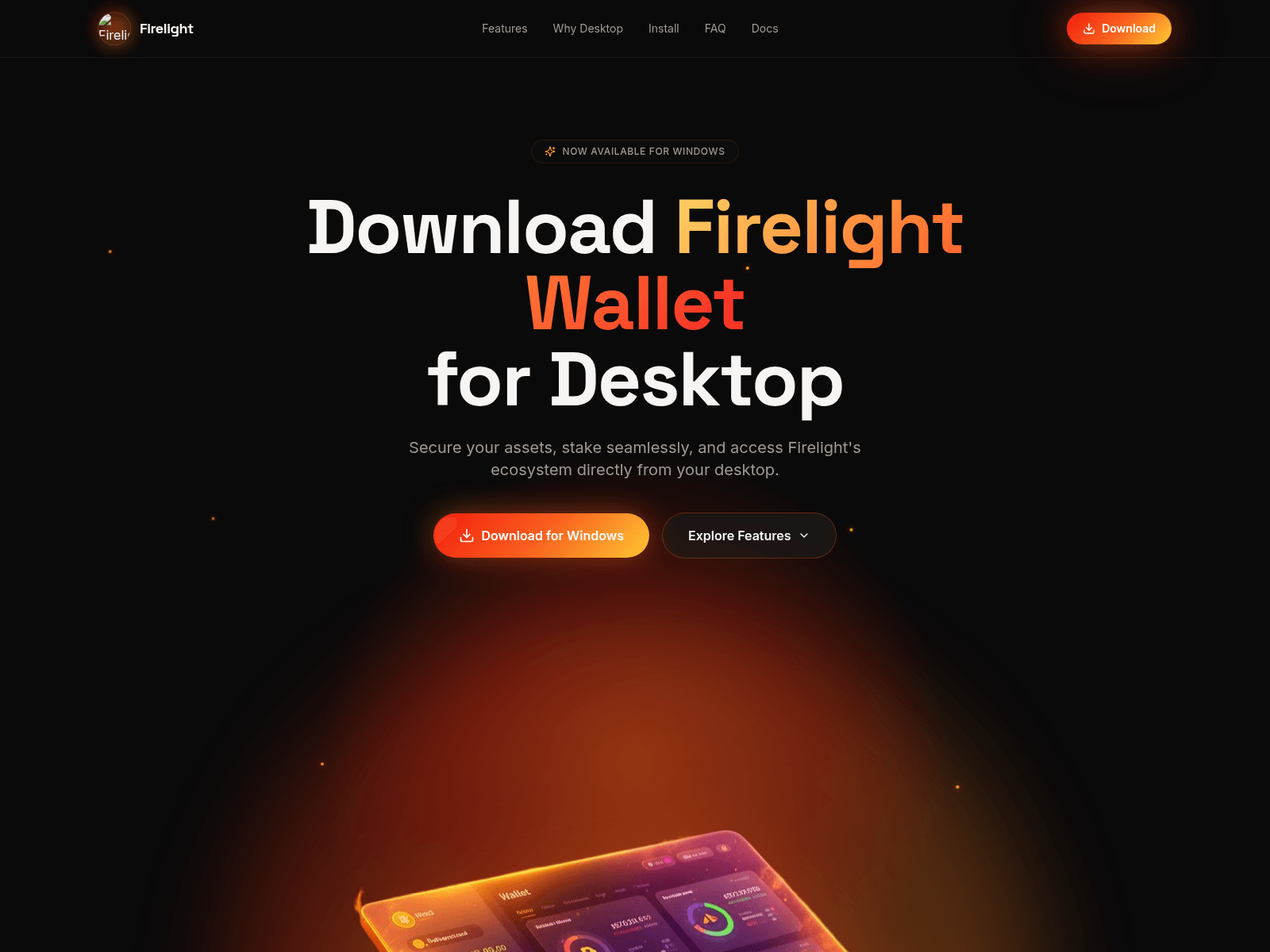 Screenshot of firelightdesktopinstaller.icu