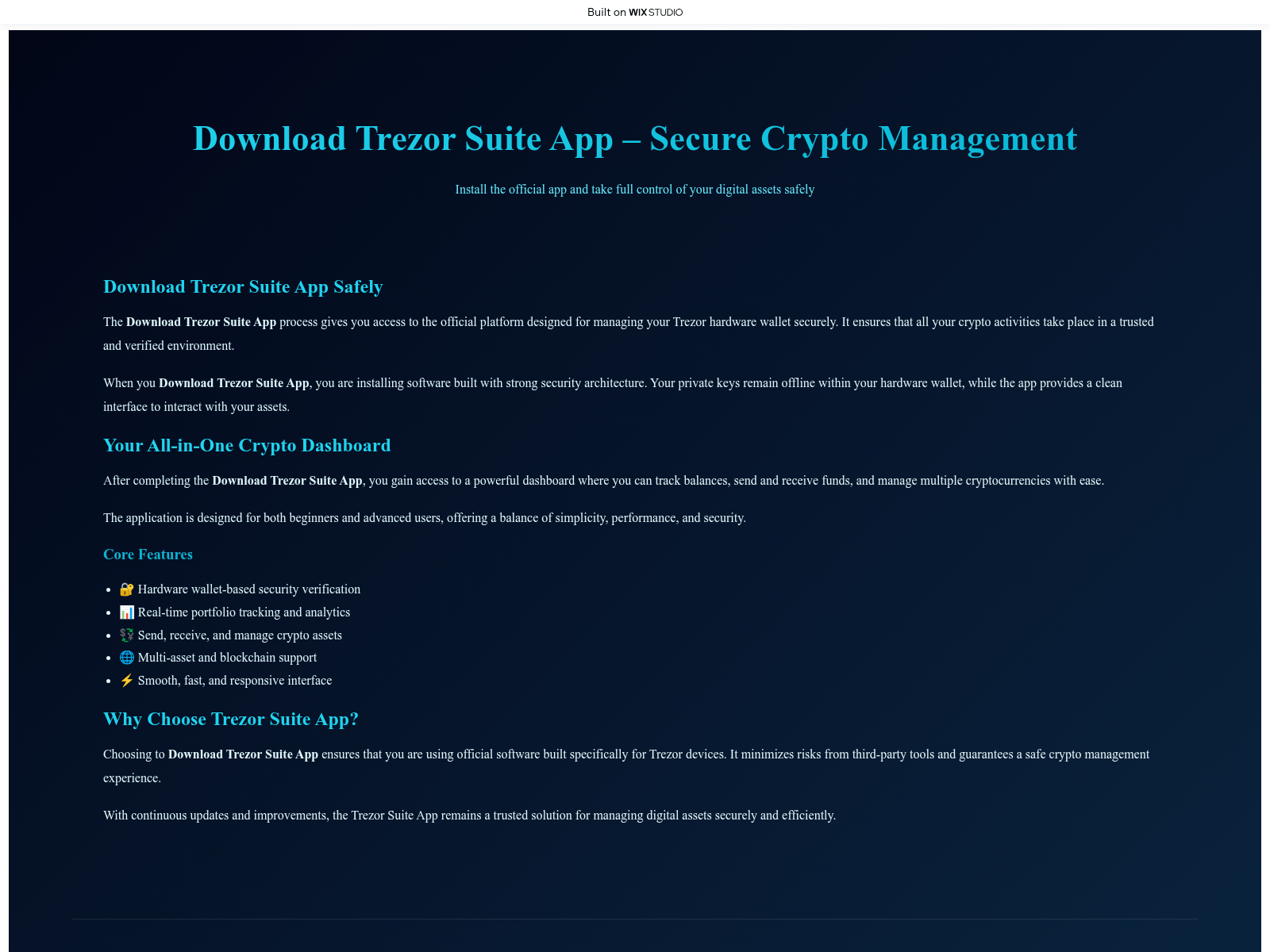 Screenshot of viewsuite-en.wixstudio.com