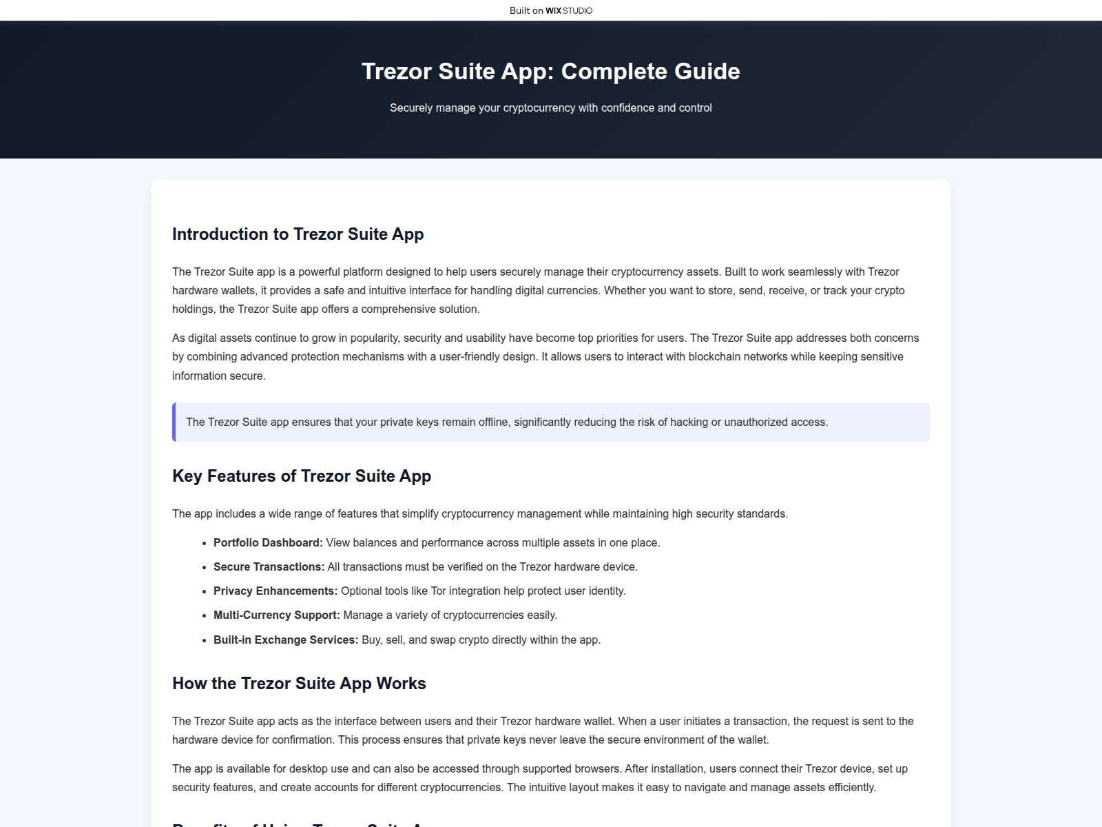 Screenshot of prefix-suiteapp.wixstudio.com