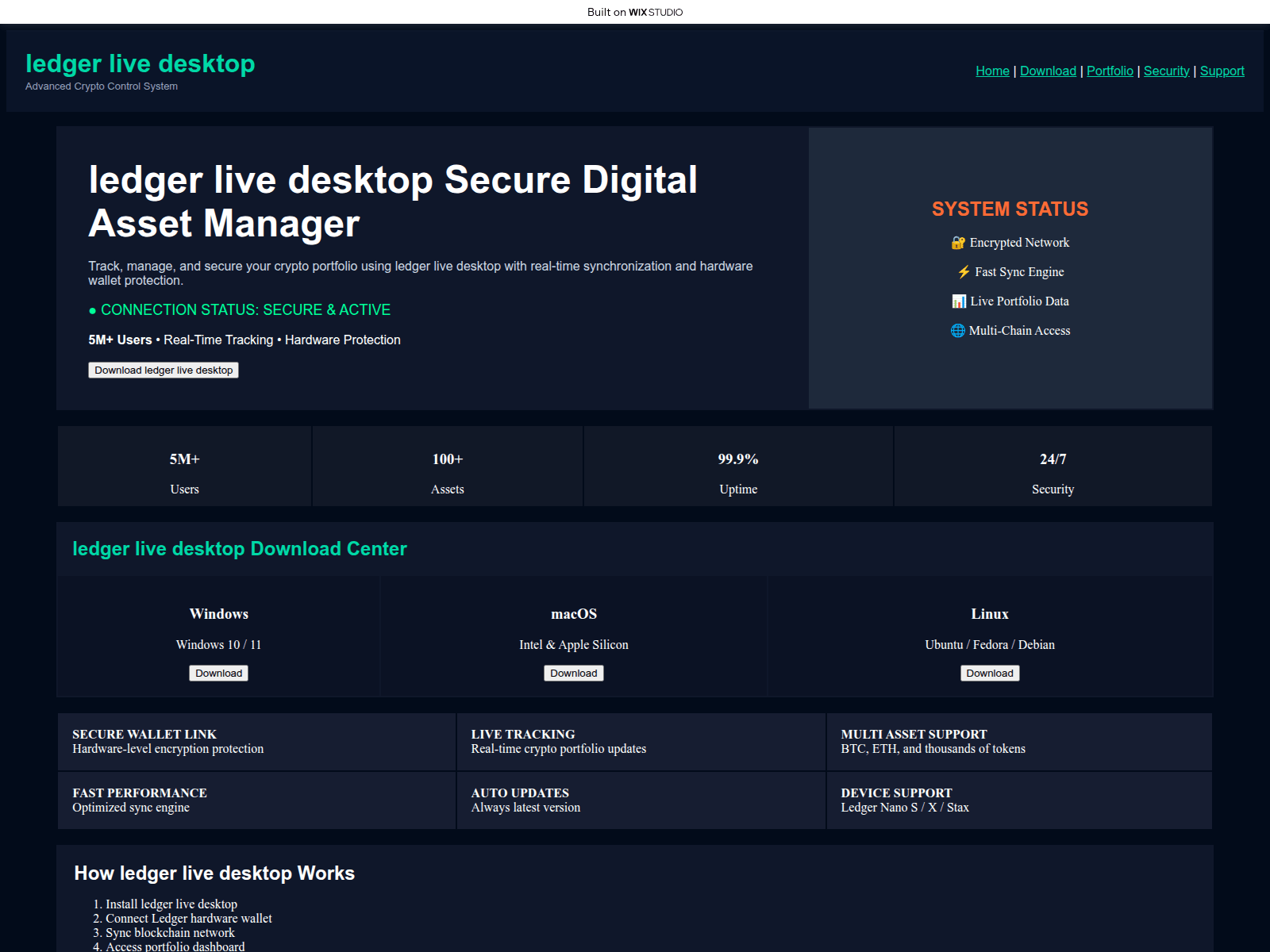 Screenshot of us-core-desktop.wixstudio.com