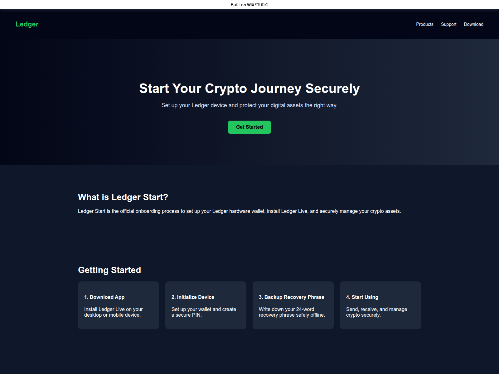 Screenshot of officialapp-ledgr.wixstudio.com
