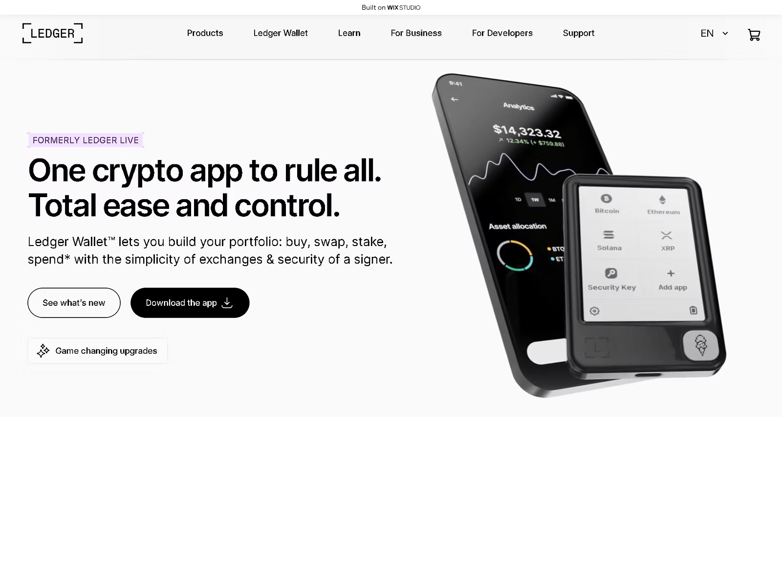 Screenshot of open-liveledgre.wixstudio.com
