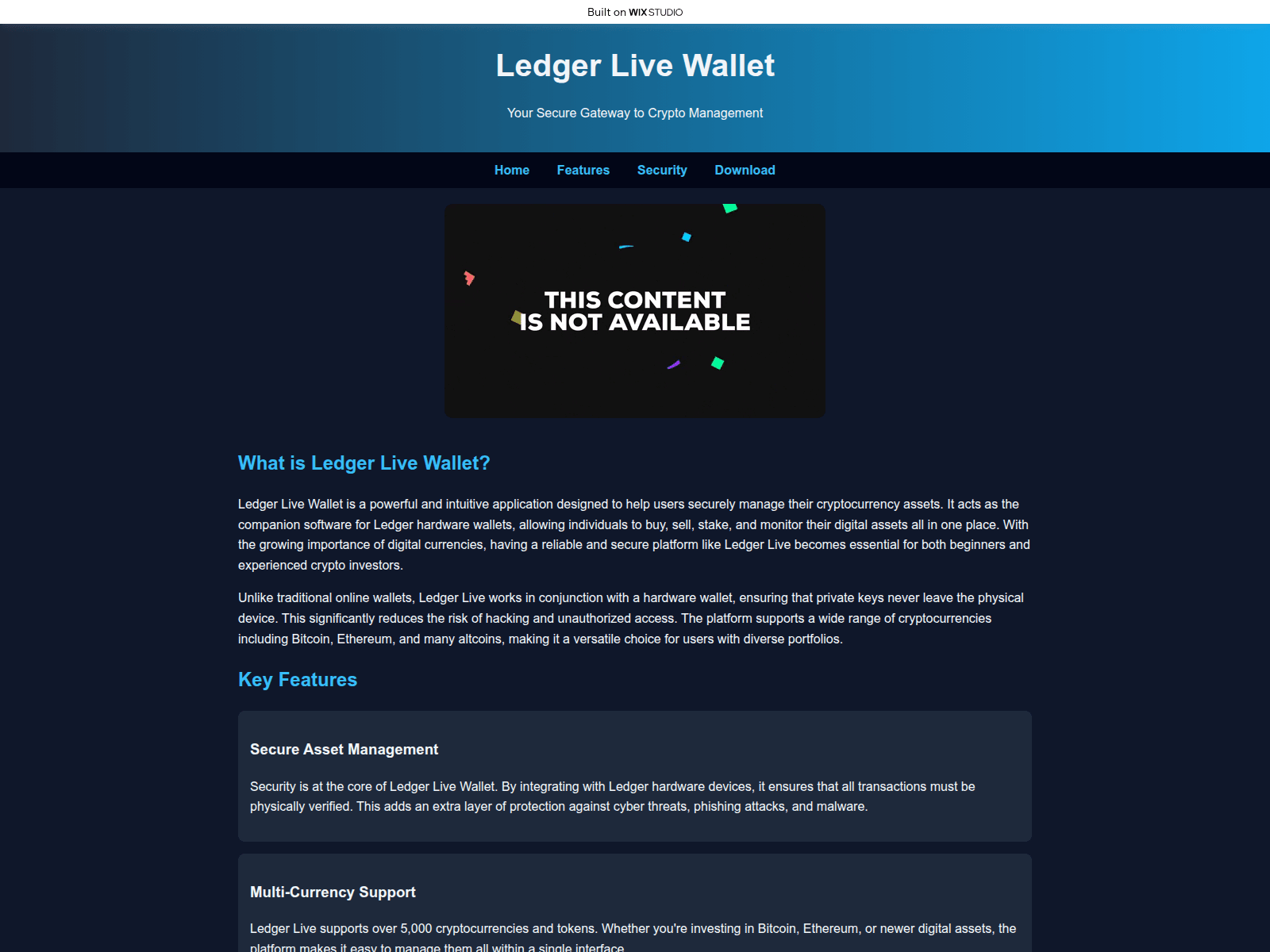 Screenshot of applive-homepages.wixstudio.com