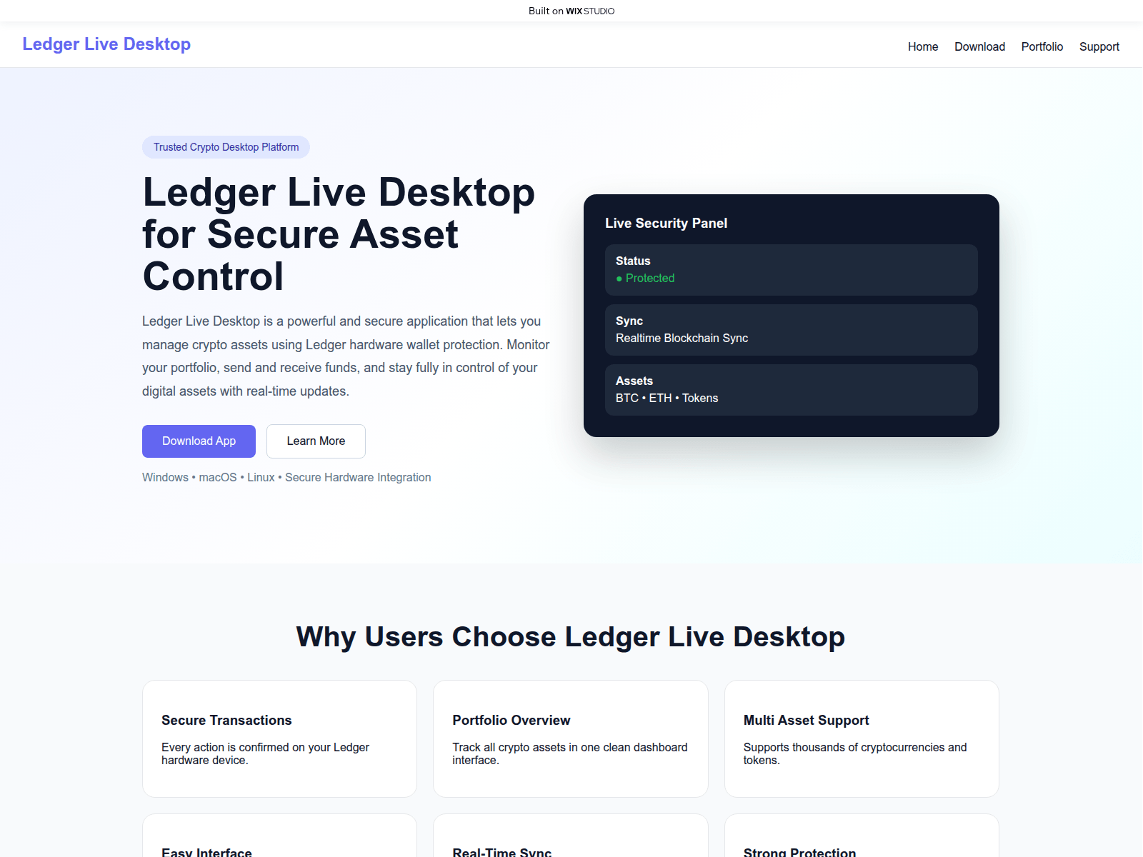 Screenshot of perfect-desktop.wixstudio.com