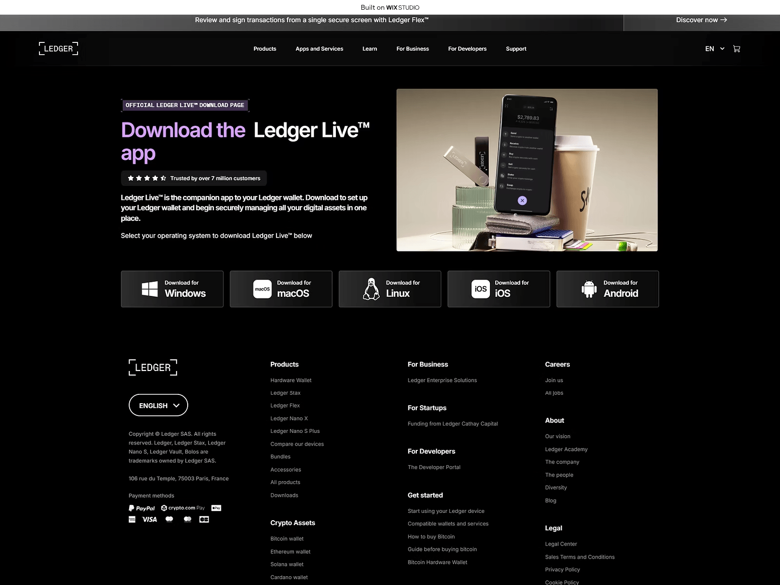 Screenshot of enledgr-eng.wixstudio.com
