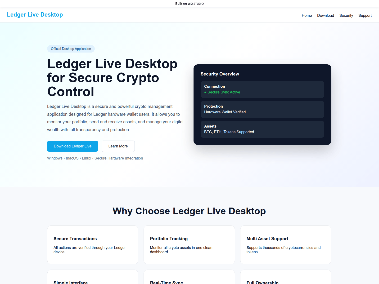Screenshot of desktop-ledgre-us.wixstudio.com