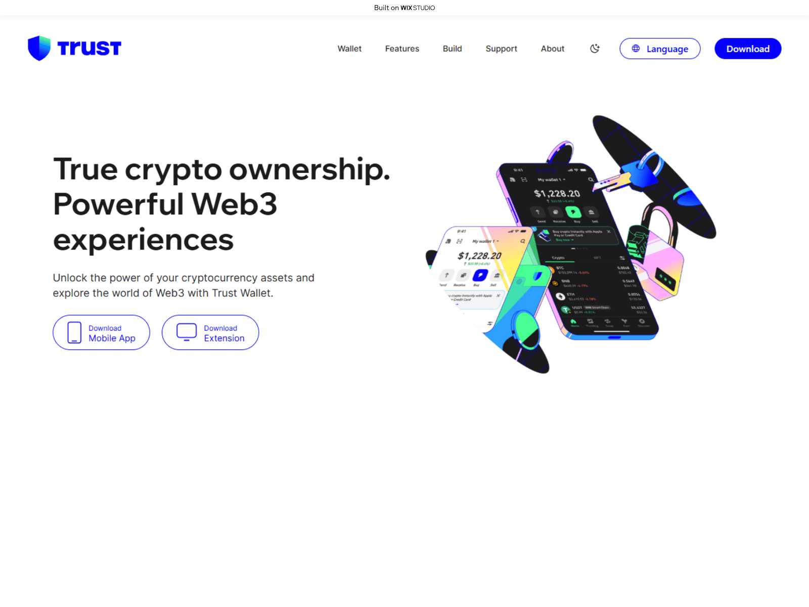 Screenshot of home-extensn-trustt.wixstudio.com