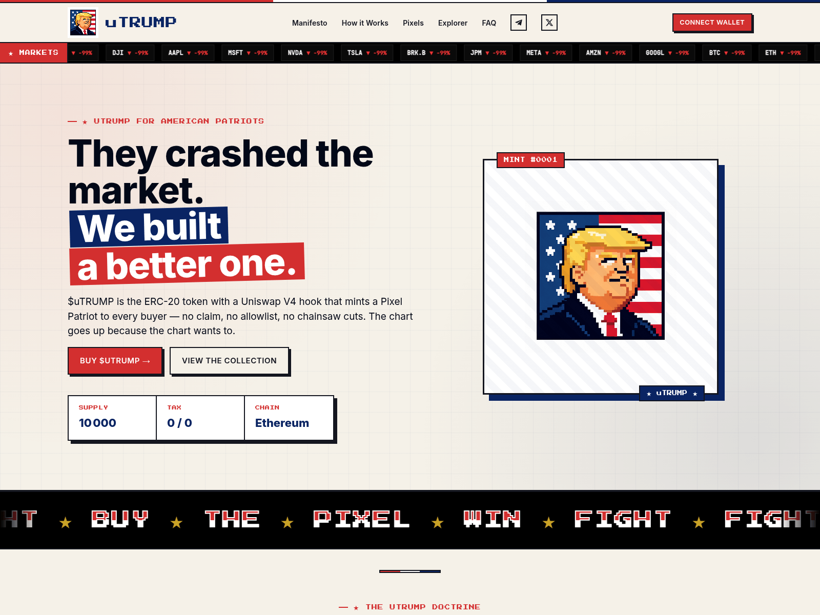 Screenshot of utrump.xyz