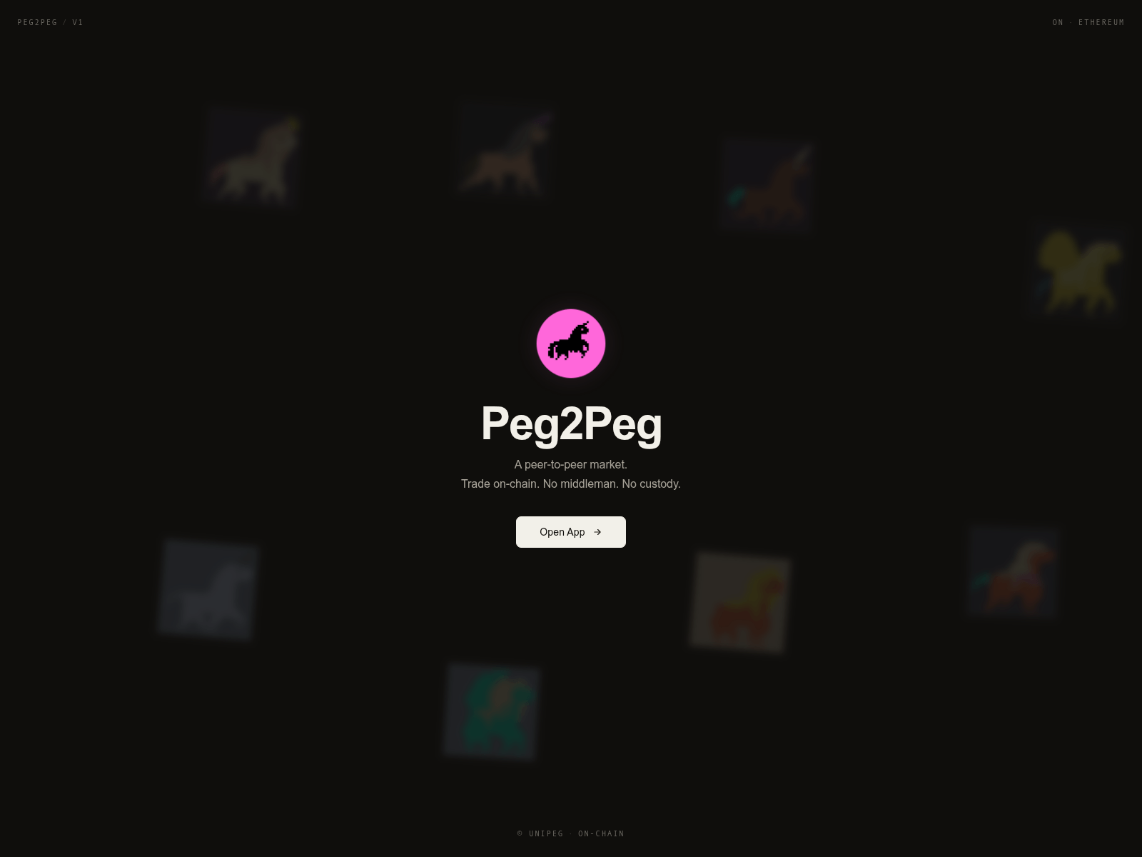 Screenshot of peg2peg.app