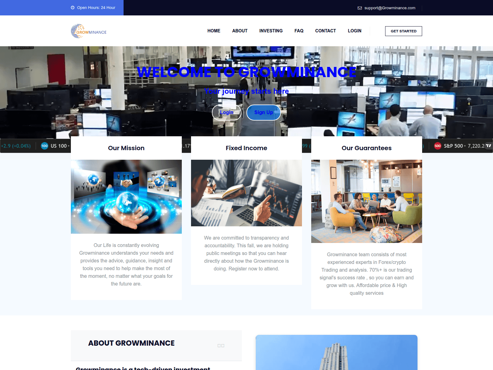 Screenshot of growminance.com
