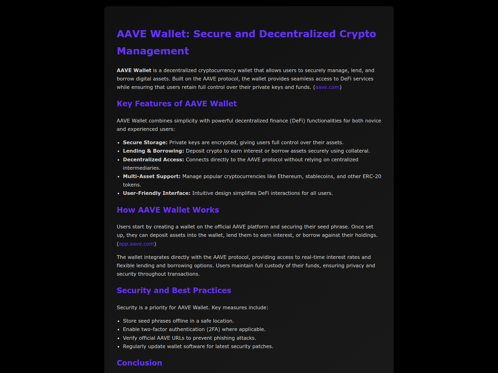 Screenshot of aave-en-wallet.pages.dev