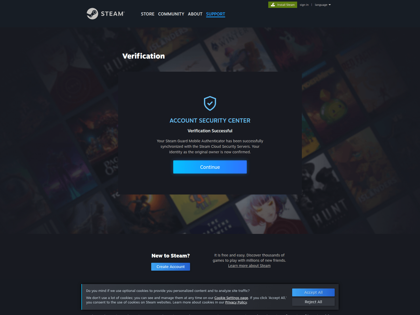 Screenshot of steampoweredstatus.com