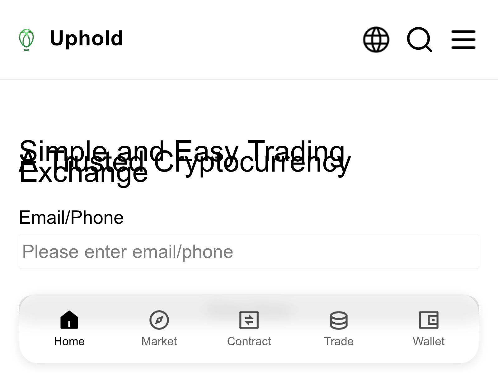 Screenshot of usupholdbit.com