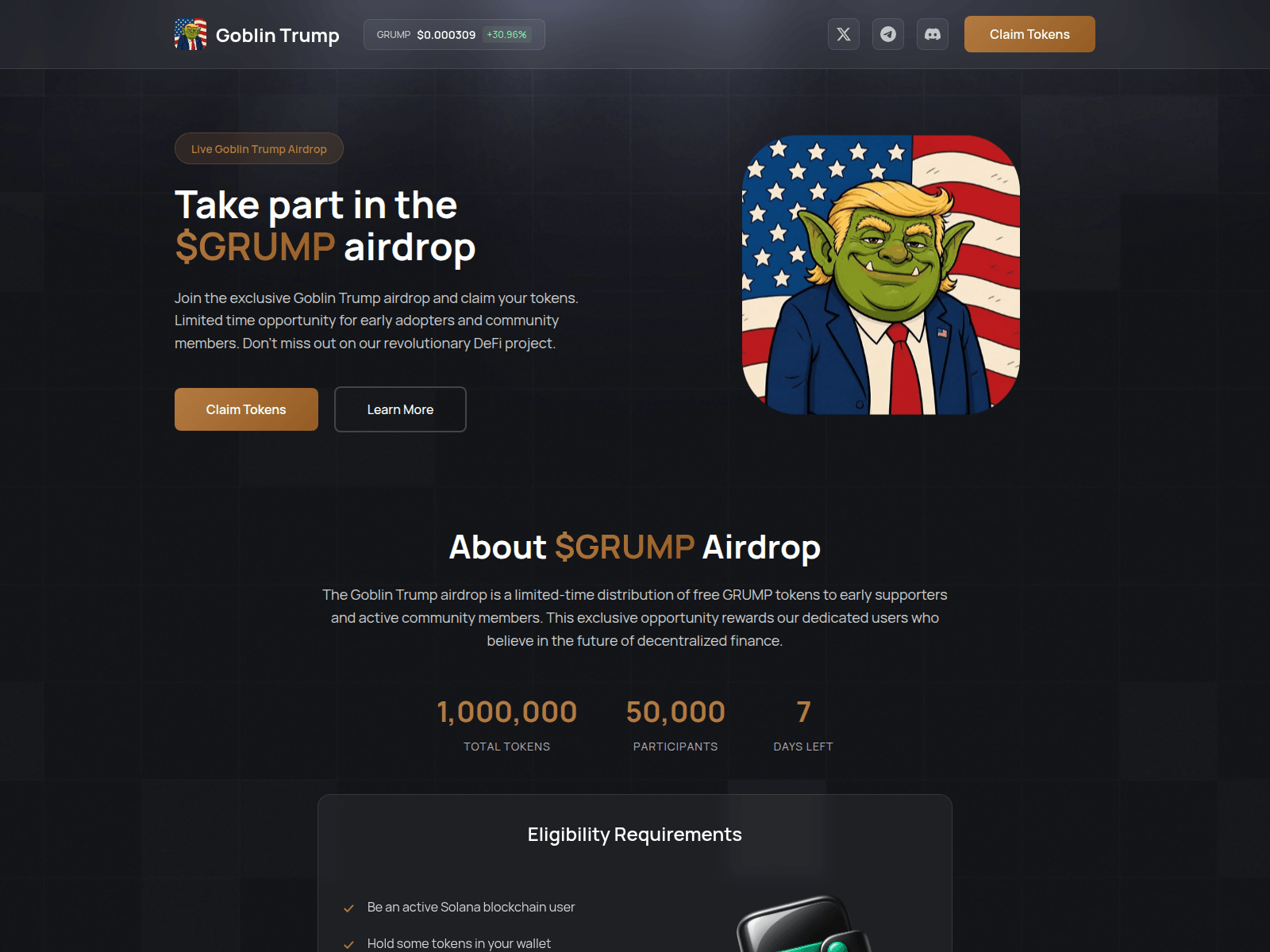 Screenshot of goblintrump.xyz