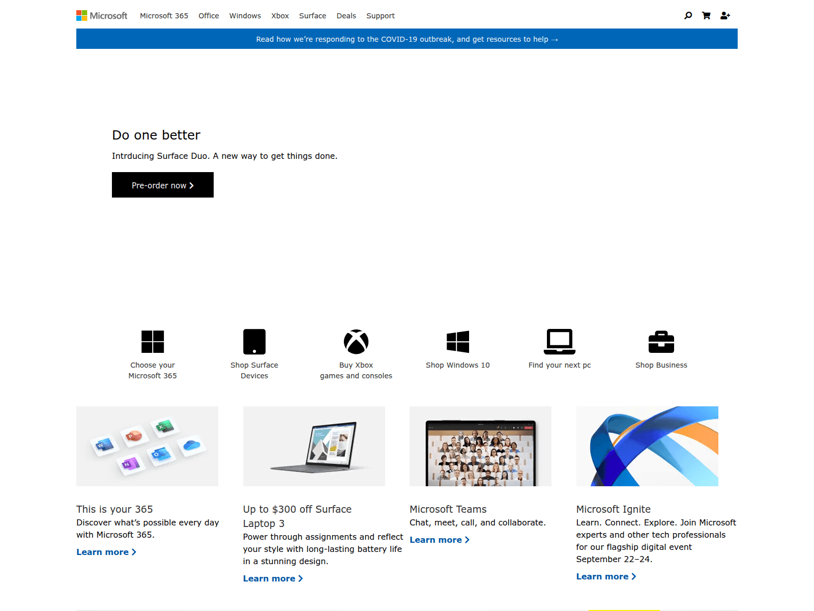 Screenshot of microsoft-home-page-clone.vercel.app