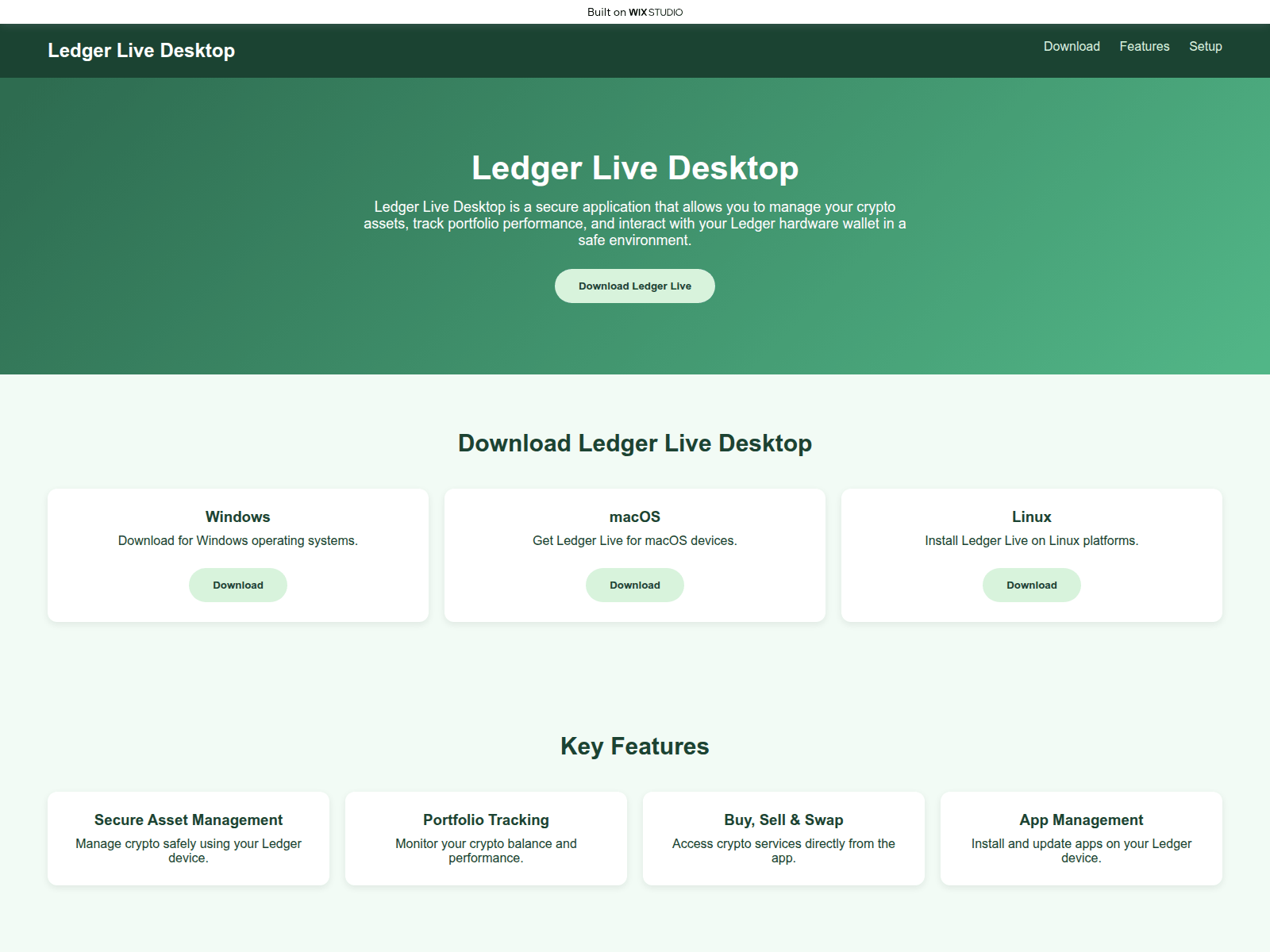 Screenshot of us-desktop-ledgre.wixstudio.com