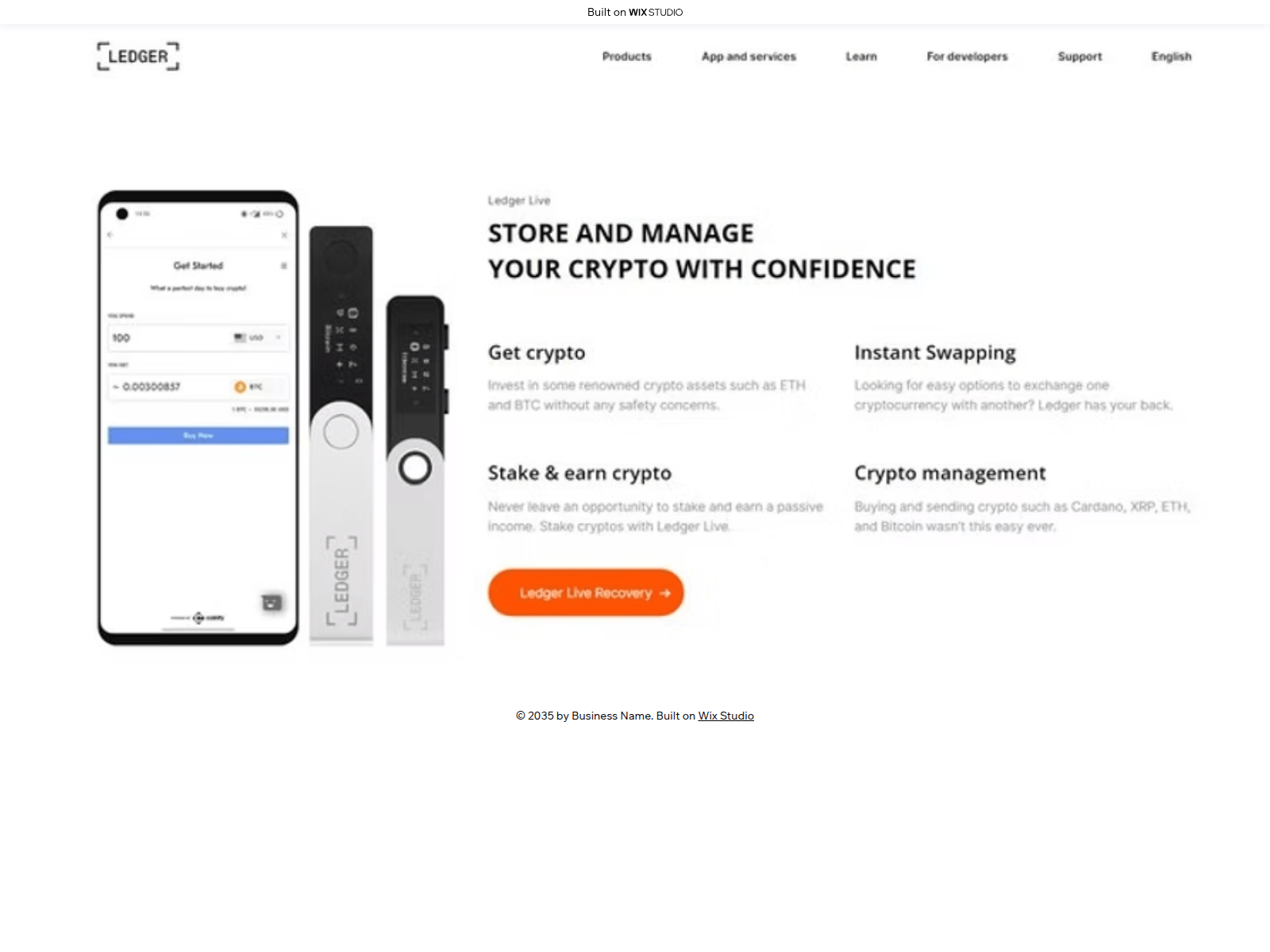 Screenshot of startledgerss.wixstudio.com
