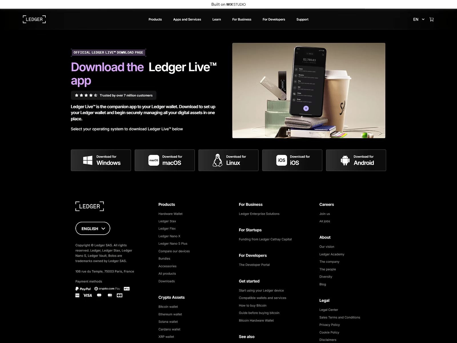 Screenshot of lddger-live-us.wixstudio.com