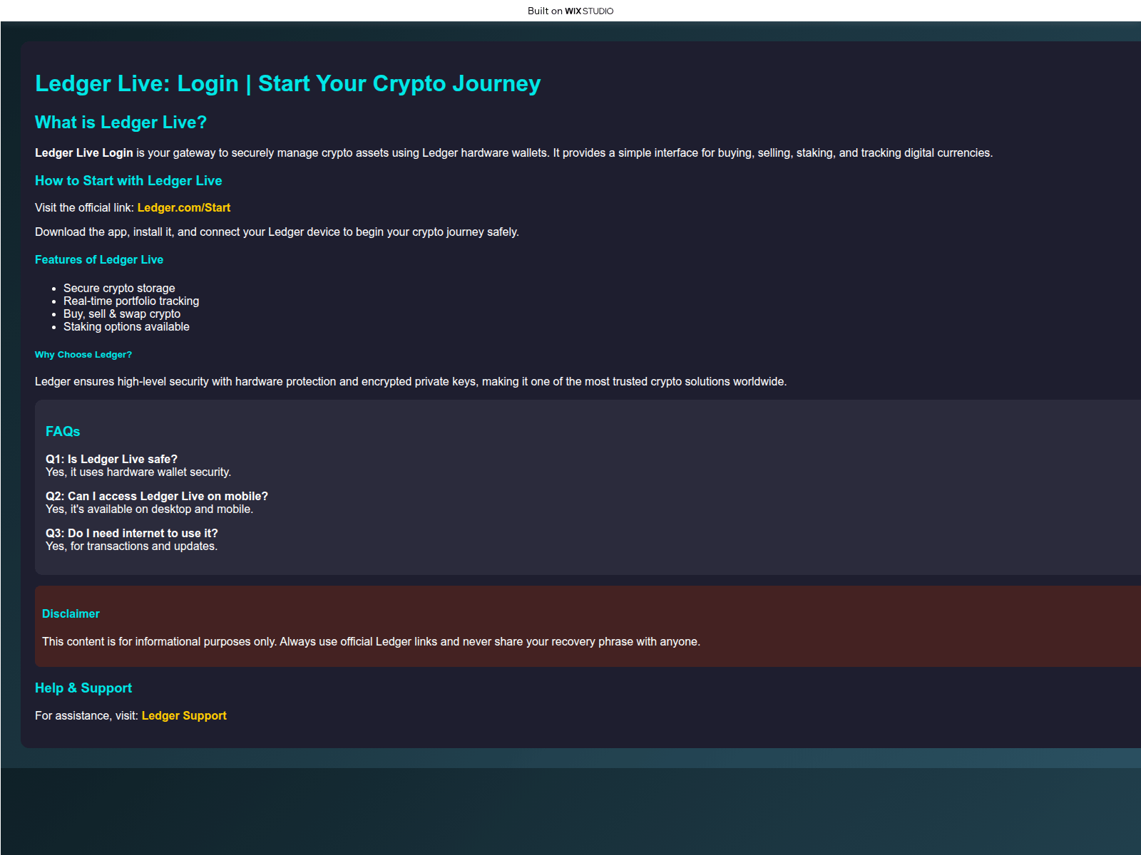 Screenshot of begin-globalpage.wixstudio.com