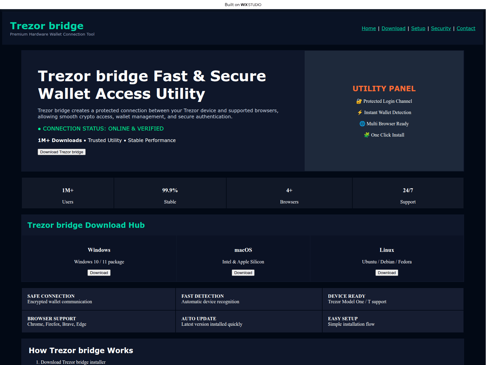 Screenshot of tested-bridge.wixstudio.com