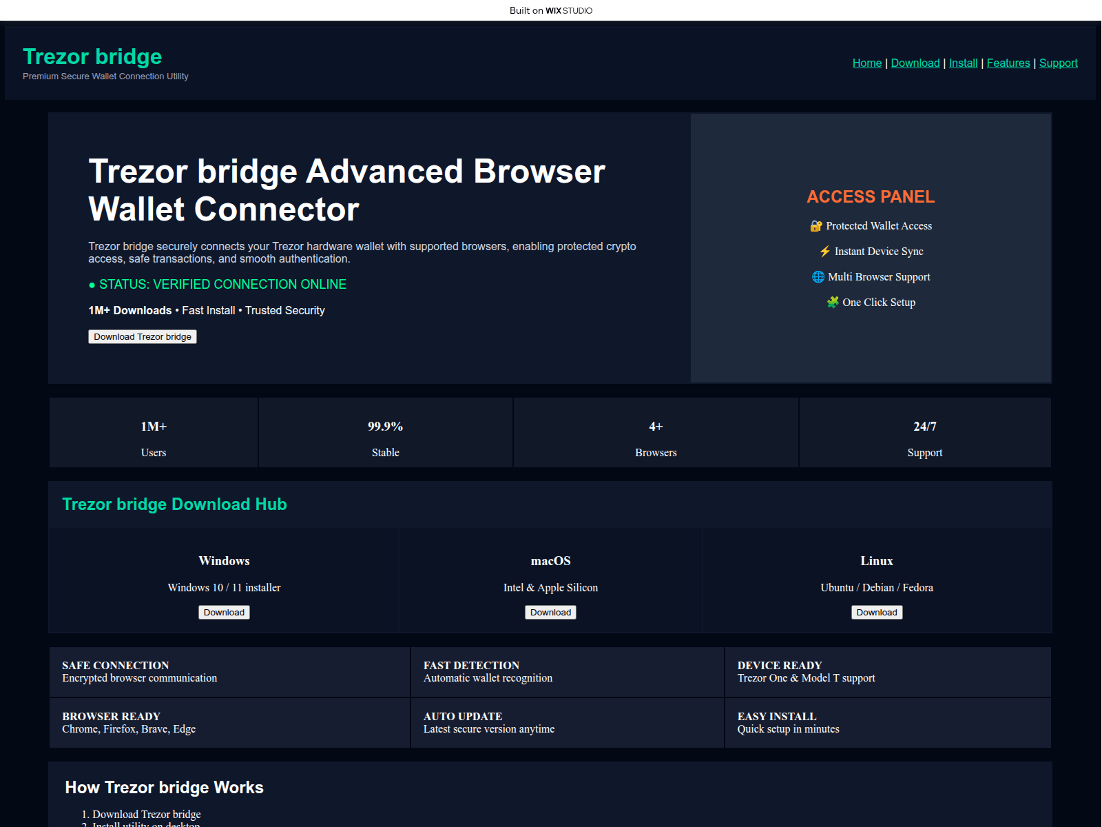 Screenshot of ready-bridge.wixstudio.com