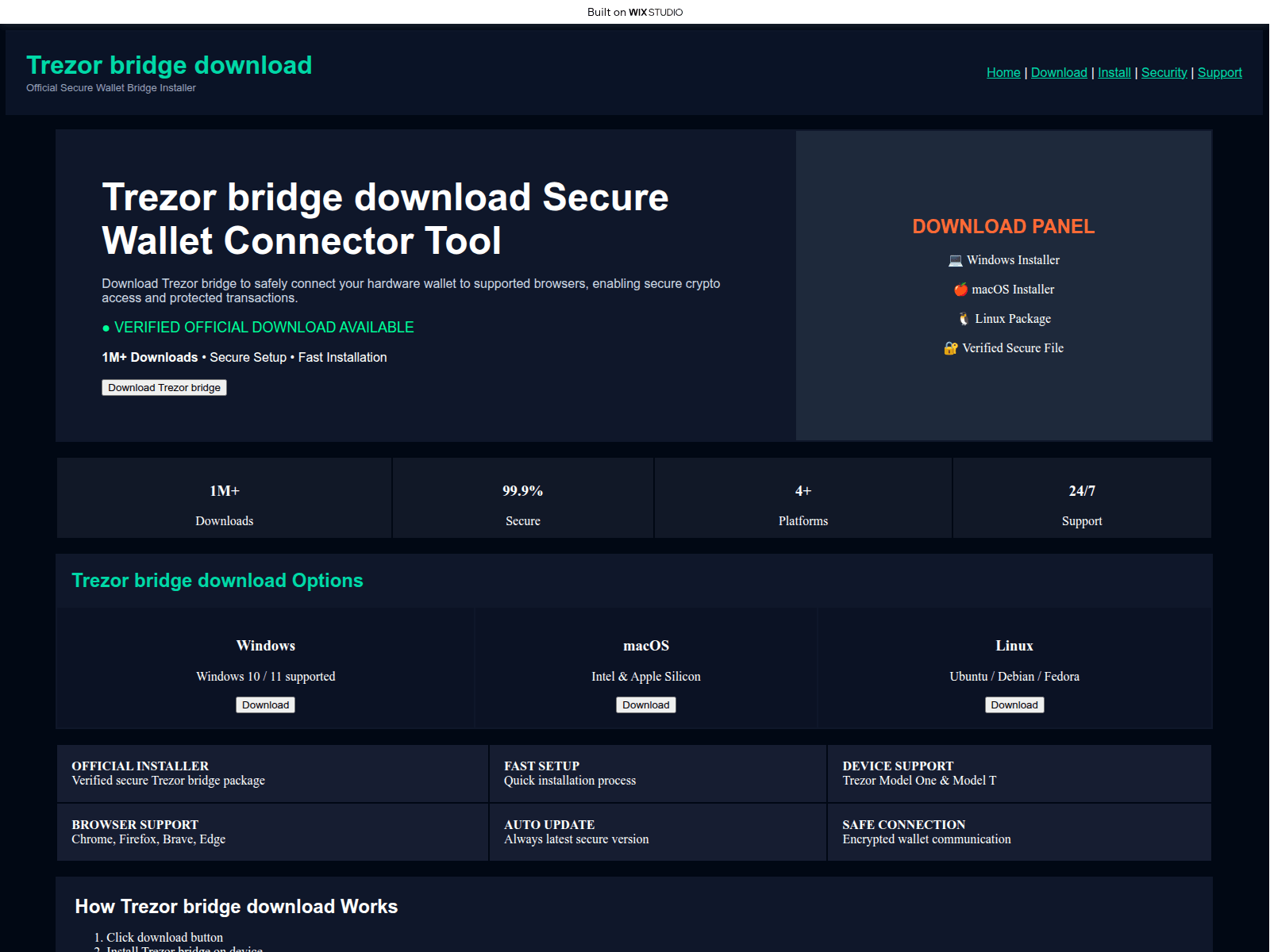Screenshot of recover-bridge.wixstudio.com