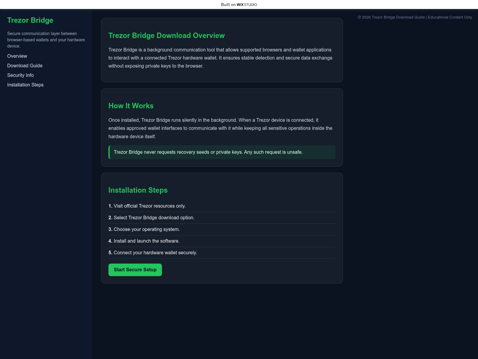 Screenshot of homepage-us-bridges.wixstudio.com