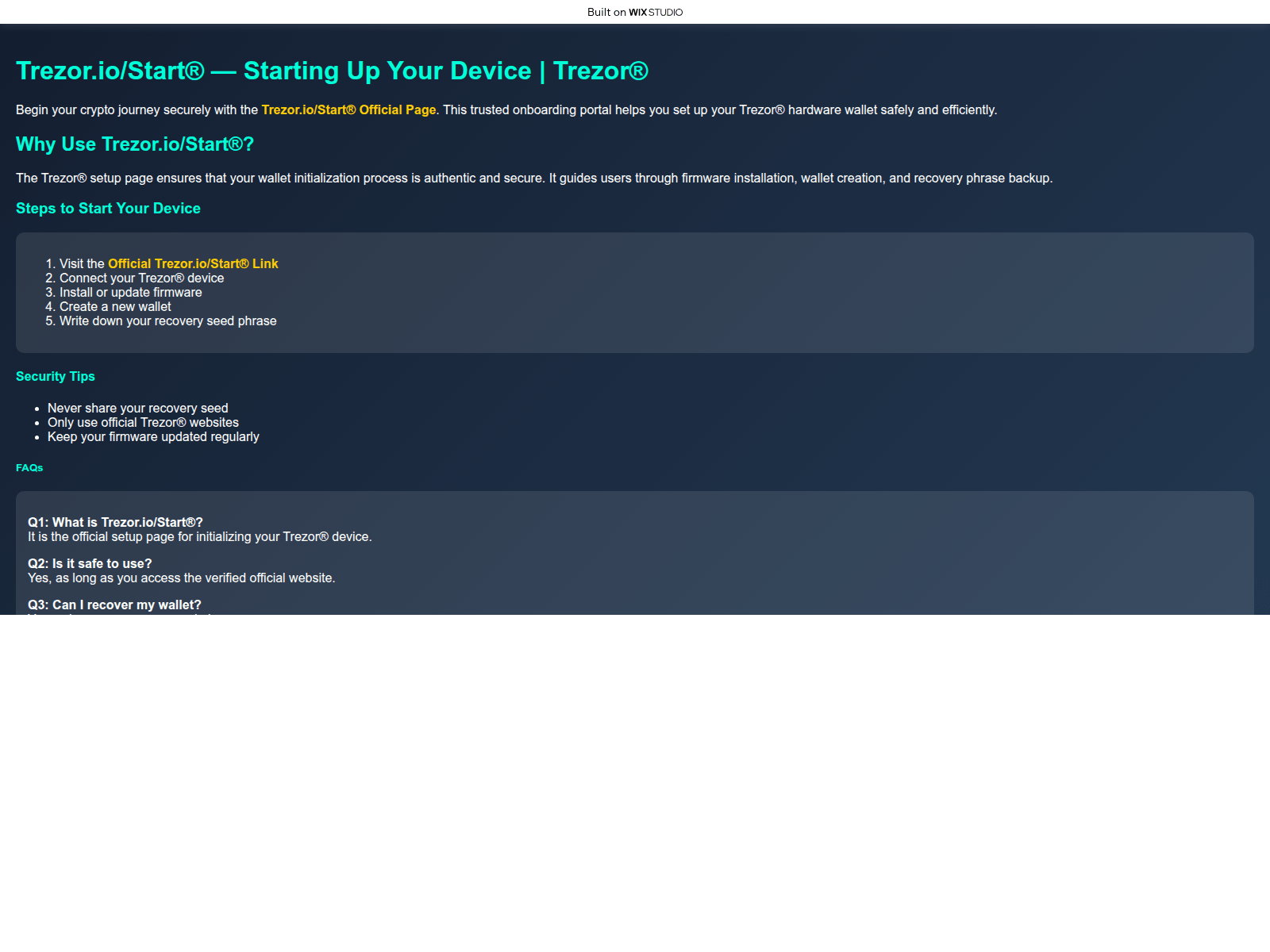 Screenshot of iotrxsrtat.wixstudio.com