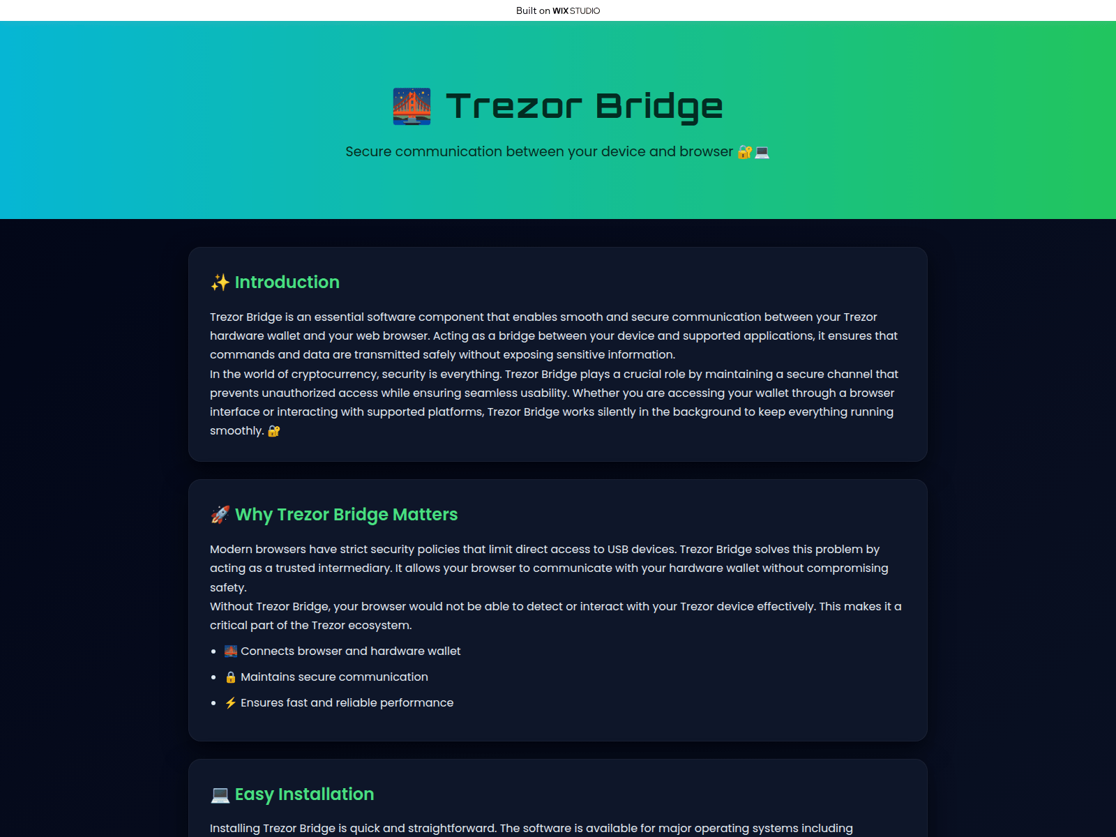 Screenshot of create-bridge.wixstudio.com