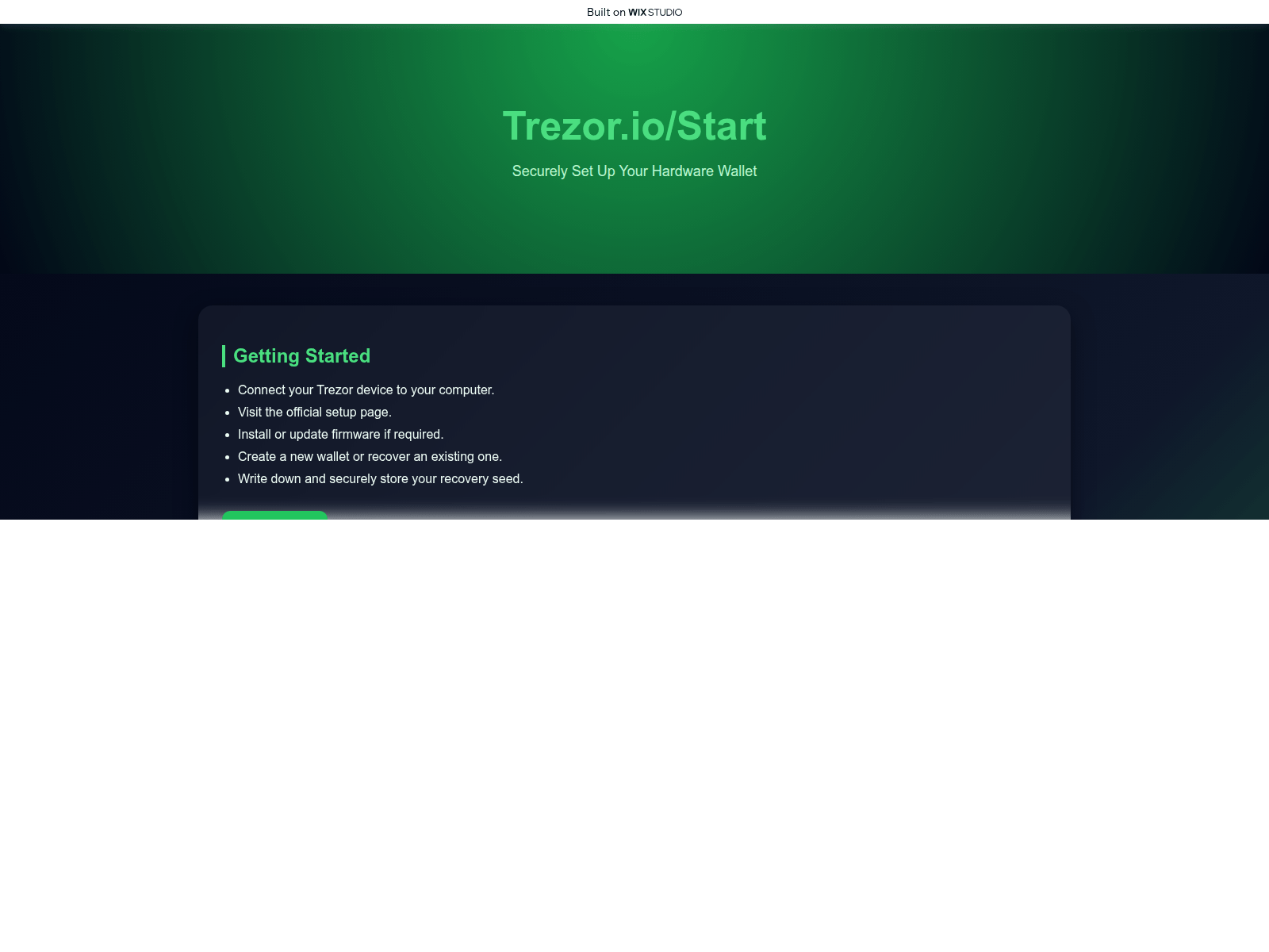 Screenshot of trezo-protal.wixstudio.com