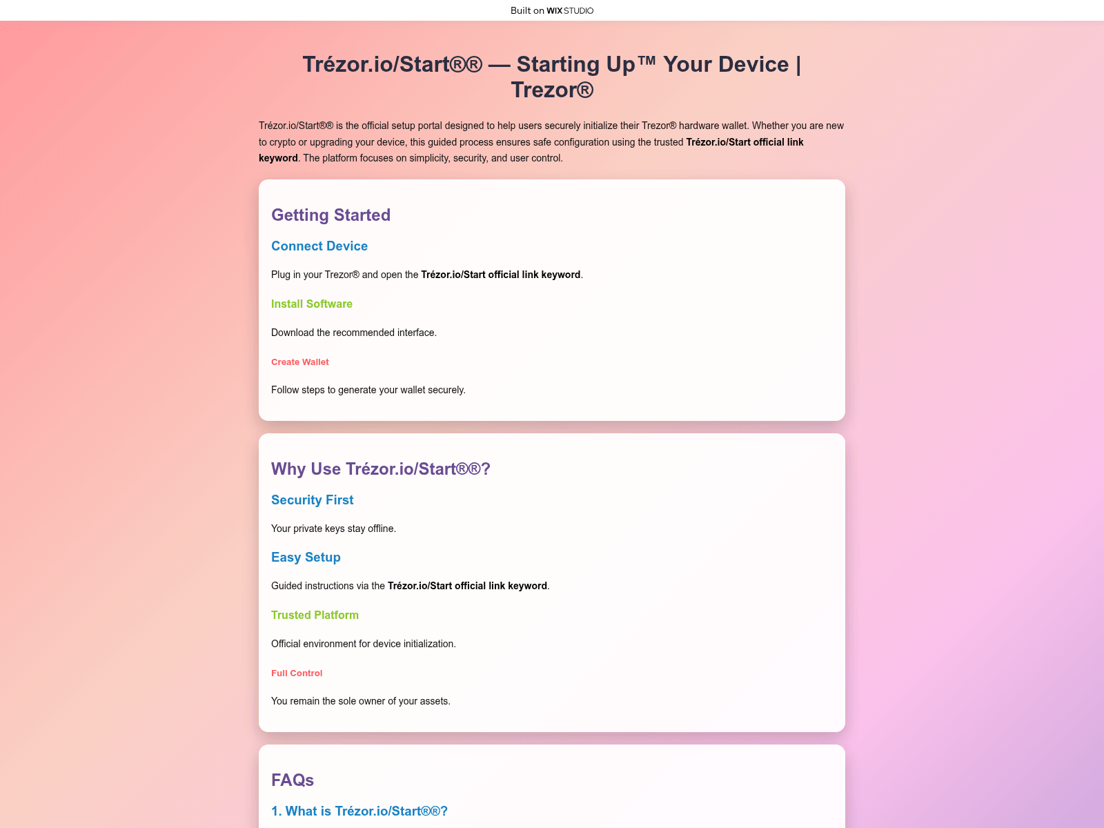 Screenshot of trezo-trexor-oficial.wixstudio.com