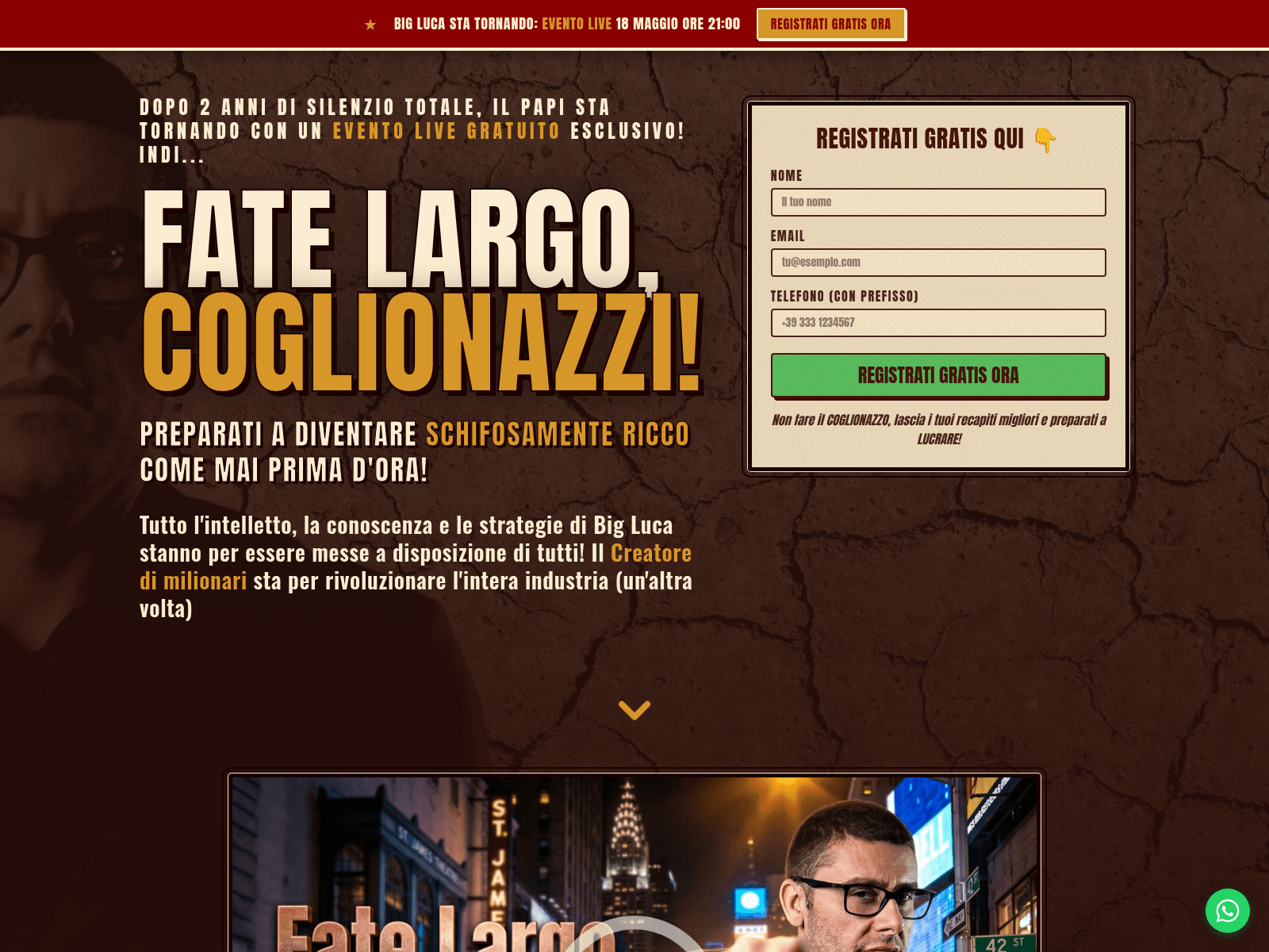Screenshot of fatelargocoglionazzi.com