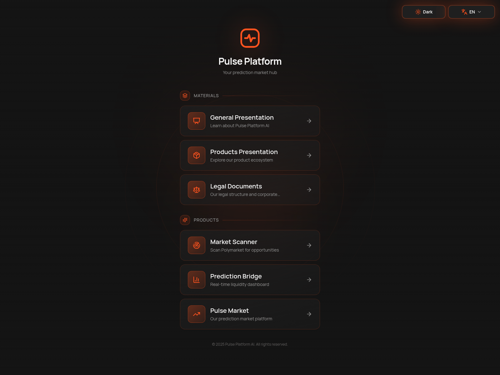 Screenshot of pulse-platform.xyz
