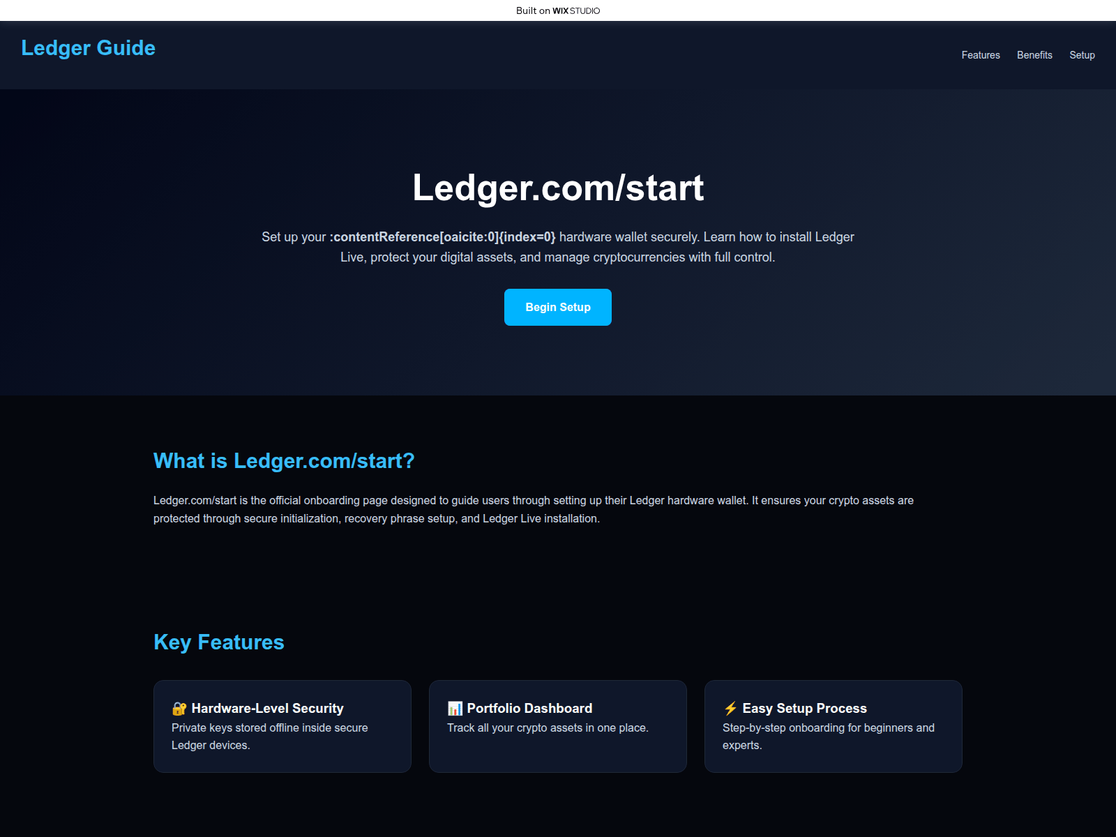 Screenshot of startaap-comledgr.wixstudio.com