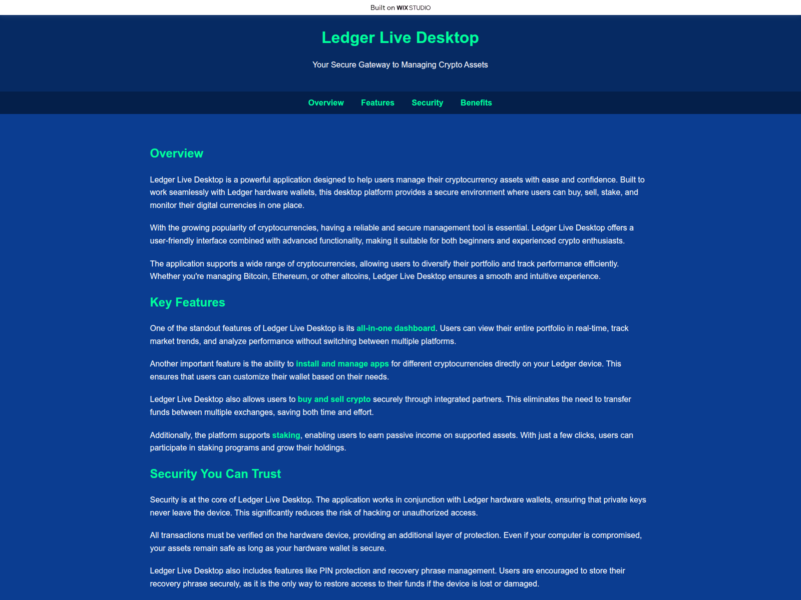 Screenshot of desktop-veiwpage.wixstudio.com