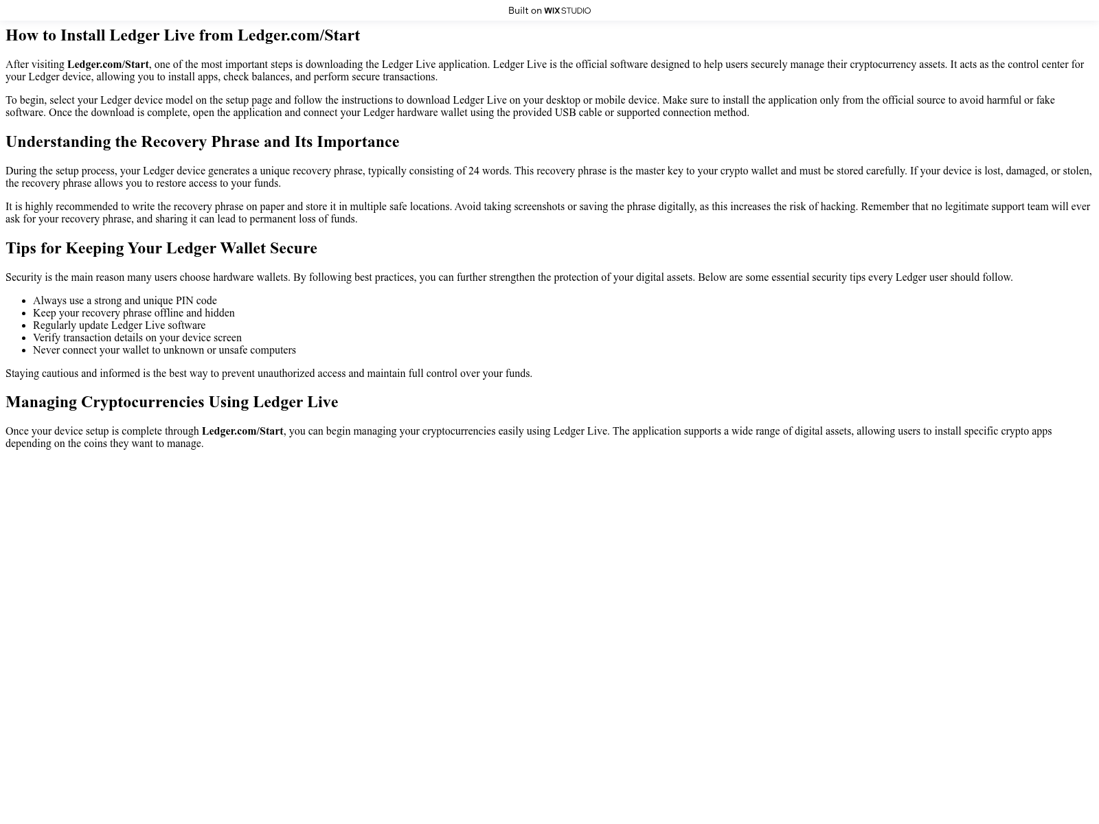 Screenshot of connect-en-ledggr.wixstudio.com