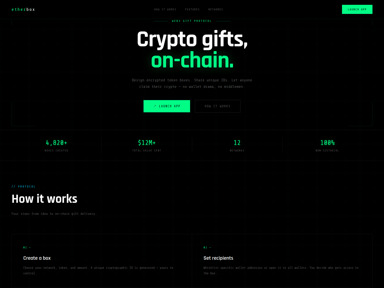 Screenshot of etherbox.org