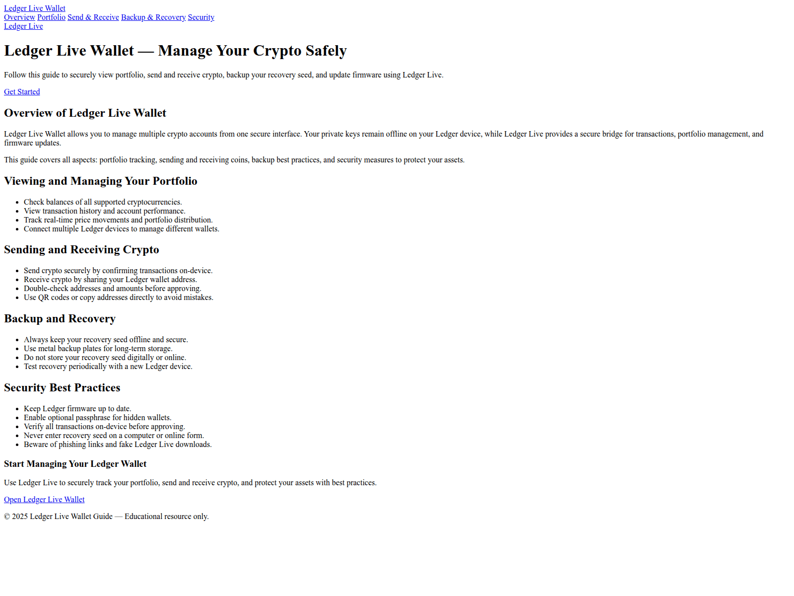 Screenshot of ledgerhomelive.pages.dev