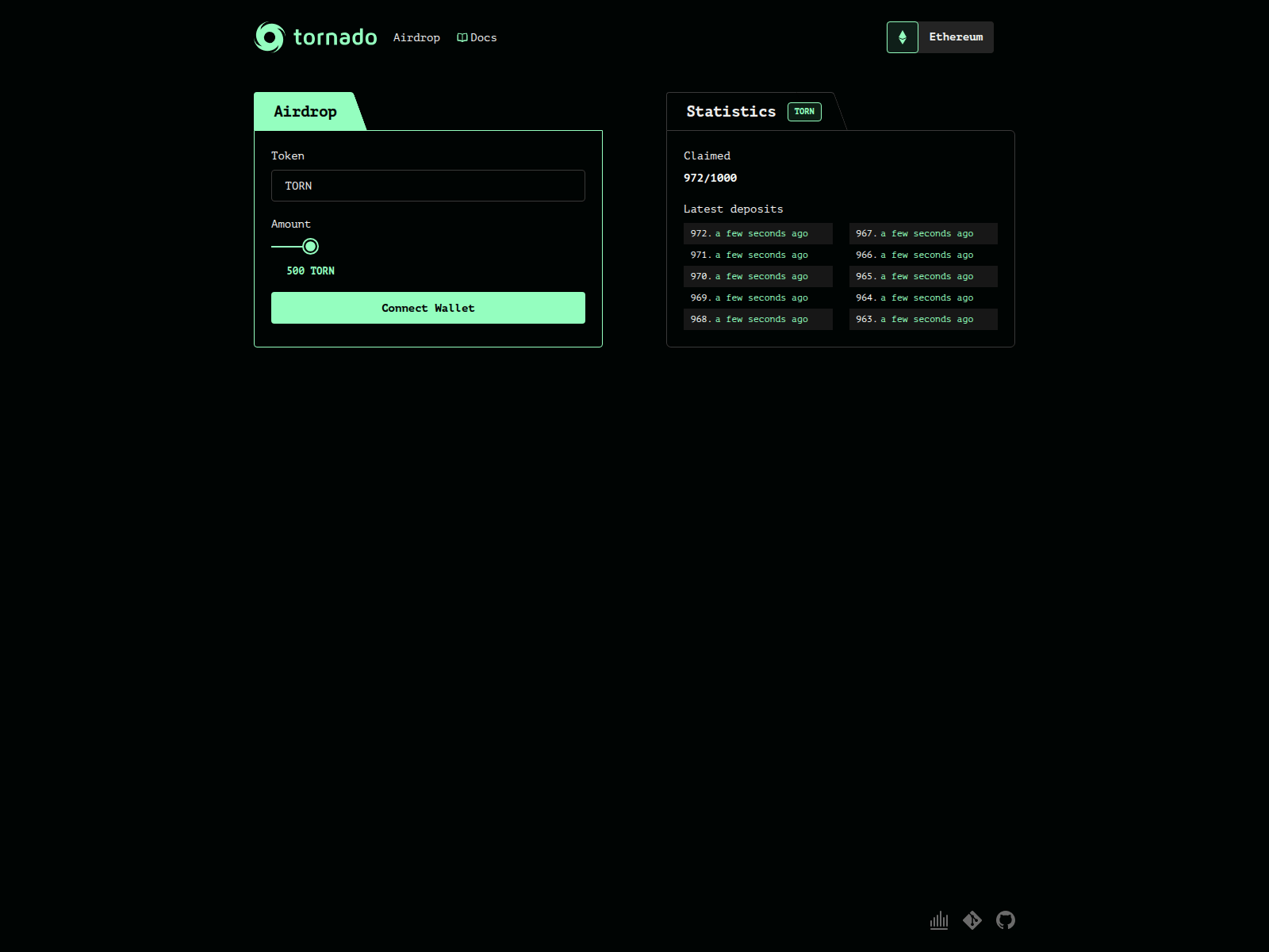 Screenshot of tornairdrop.pages.dev