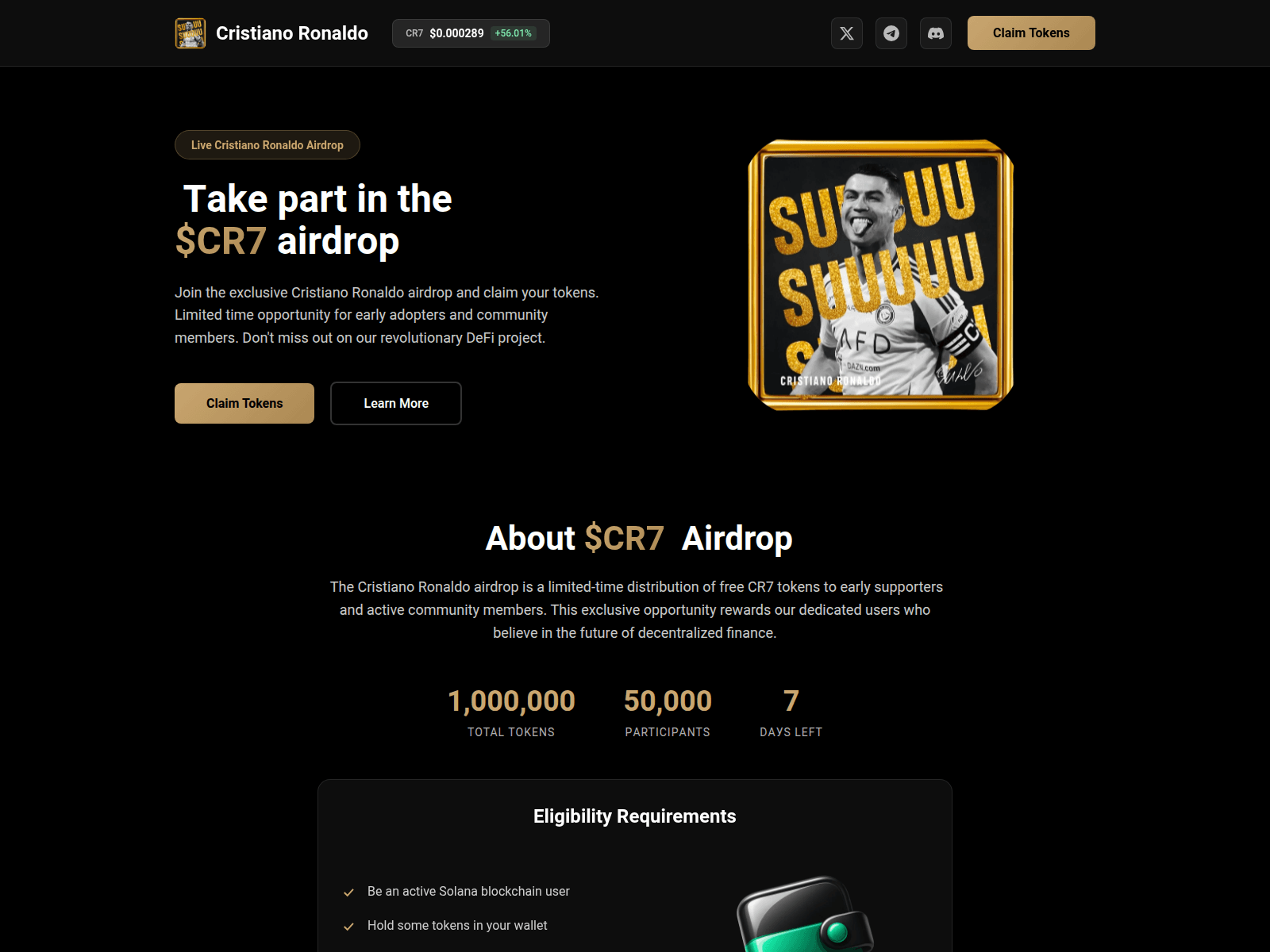 Screenshot of cr7solana.pages.dev
