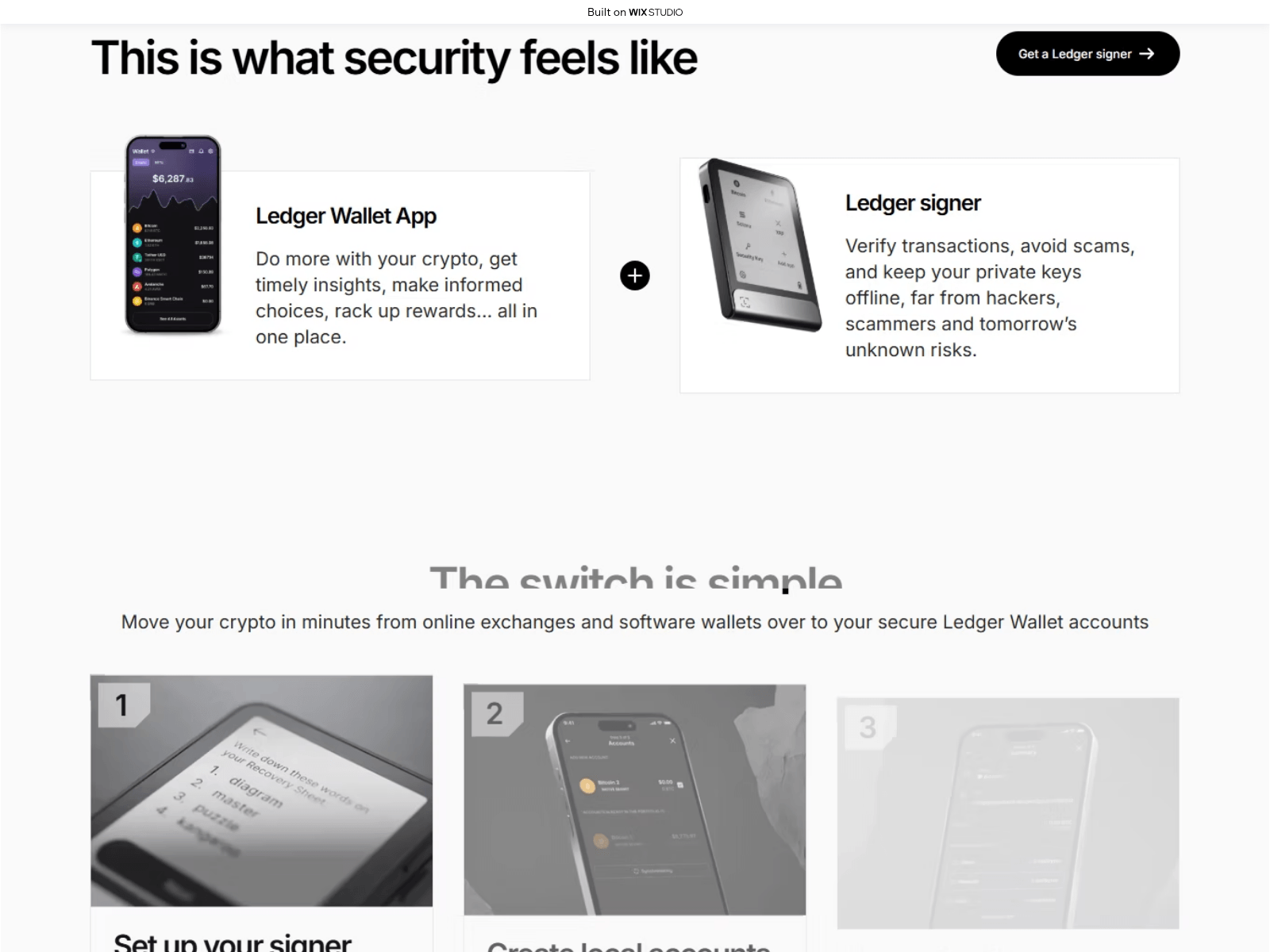 Screenshot of comstarts-ledgor.wixstudio.com