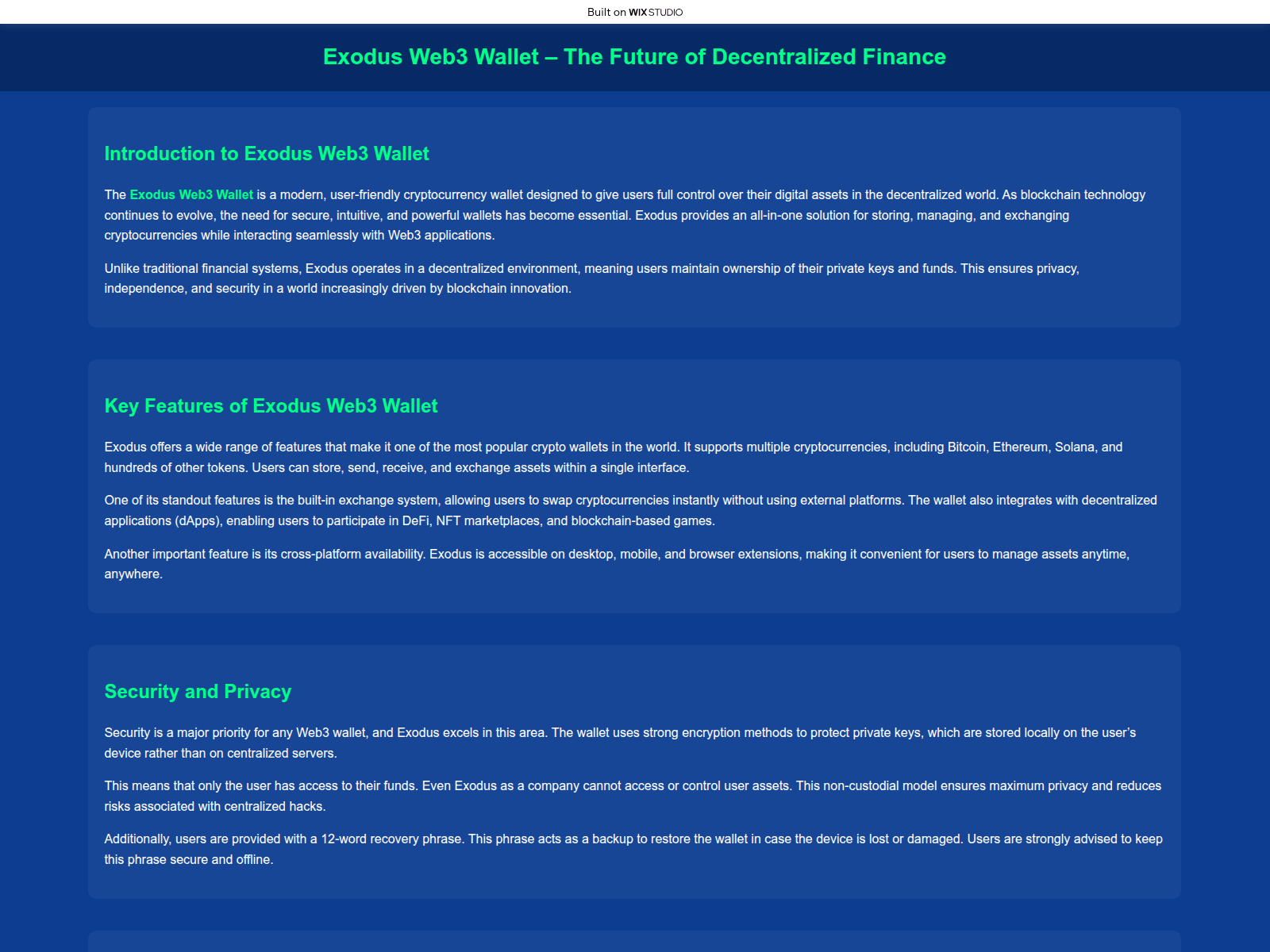Screenshot of global-exxodu.wixstudio.com