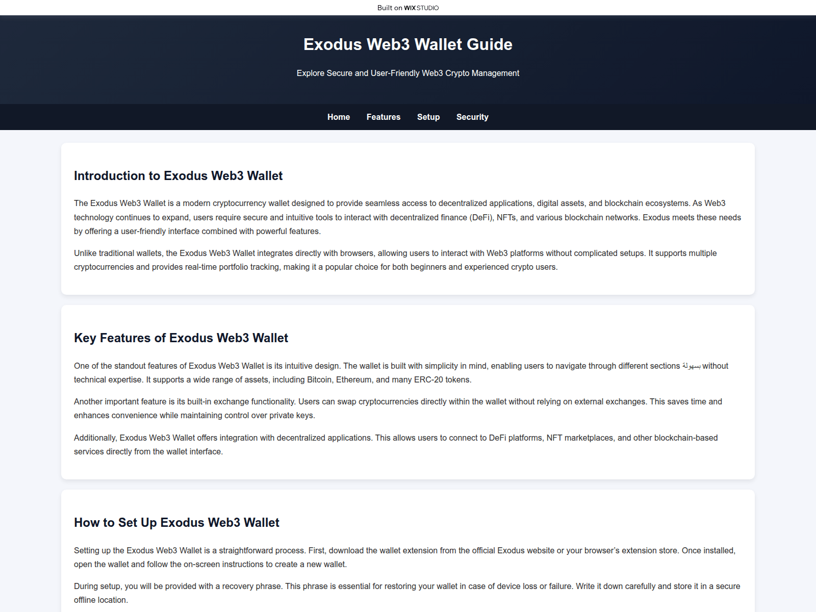 Screenshot of us-exodsweb.wixstudio.com